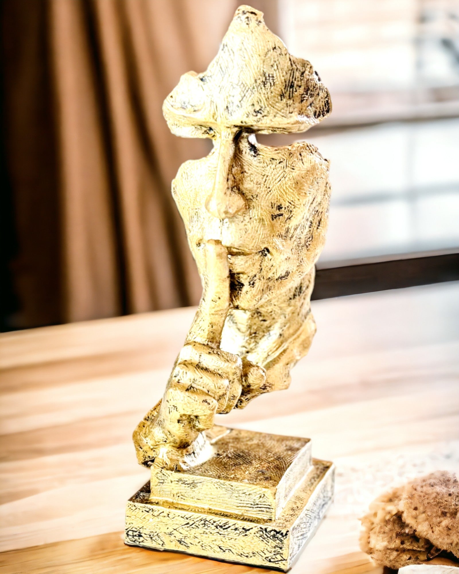 Reflective Man - Modern Abstract Sculpture for Home & Office Decor | Unique Art Piece for Living Room, Study, or Workspace