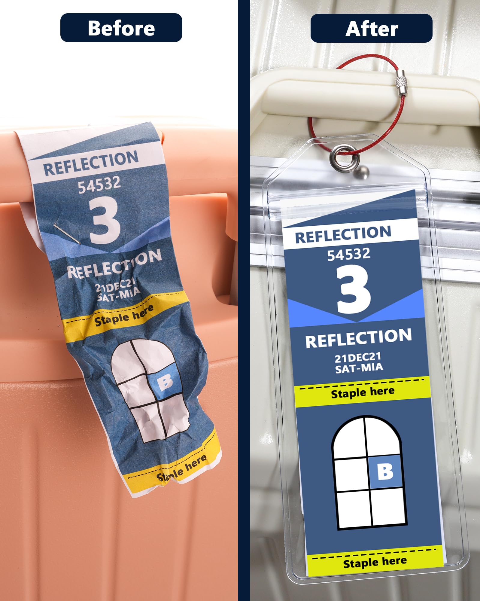 10-Pack Celebrity Luggage Tag Holders - Universal Fit for All Celebrity & Royal Caribbean Cruise Ships (2025-2026) | Durable Cruise Essentials for Easy Baggage Identification