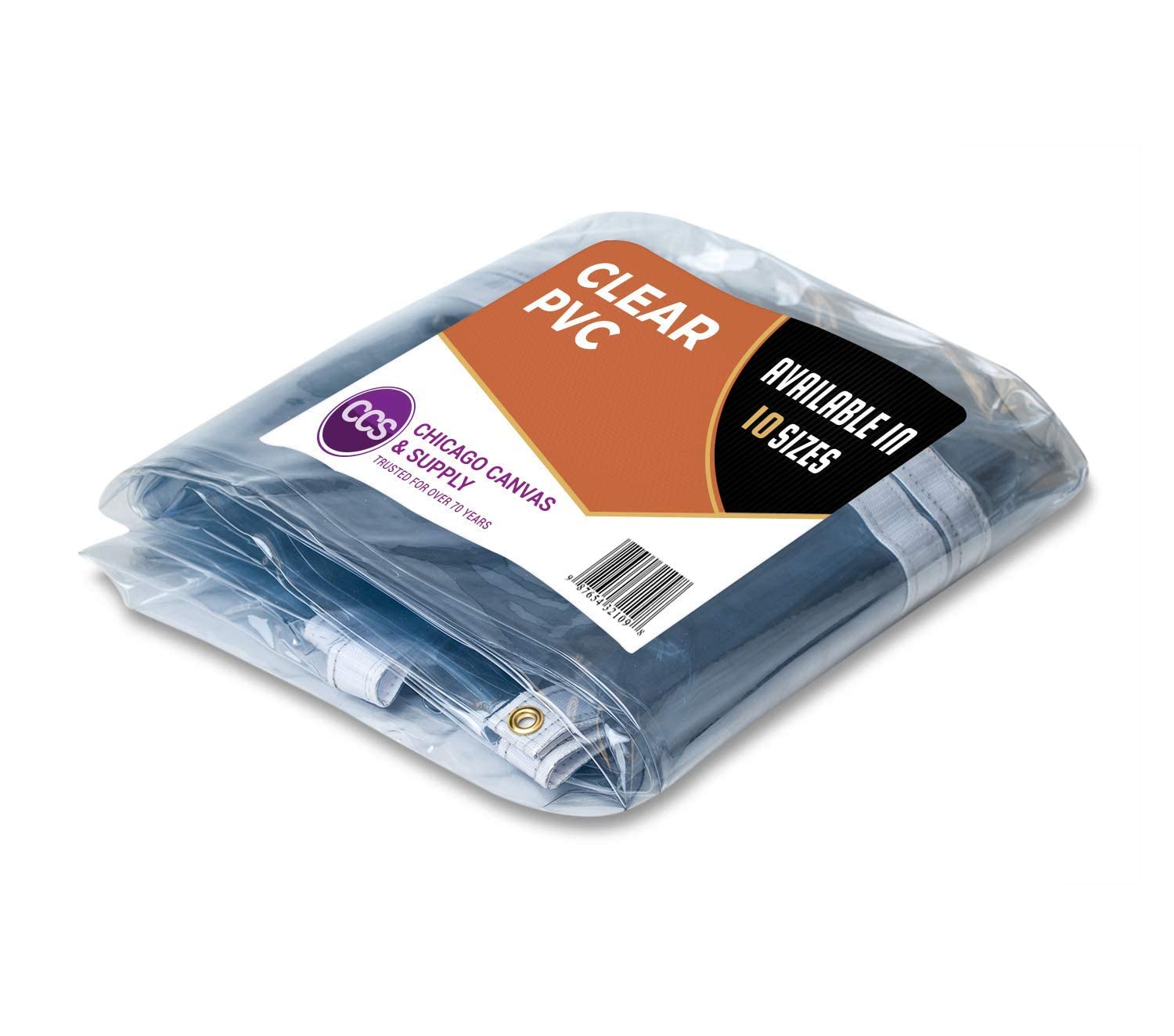 Heavy-Duty Waterproof Clear PVC Tarp - Extra Durable Multipurpose Cover with Rustproof Grommets - 10x12 ft for Home, Industrial & Commercial Use - Perfect for Roof Protection, Equipment Covers, and Outdoor Storage