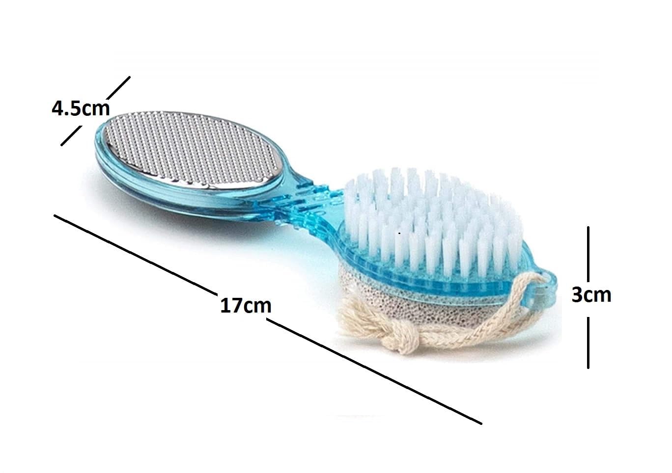 4-in-1 Pedicure Brush & Foot Scrubber for Dead Skin Removal - Callus Remover, Pumice Stone & Foot Cleaner Tool (2-Pack, Multicolor) - Perfect for Home Pedicures, Spa Days & Soft Feet Care