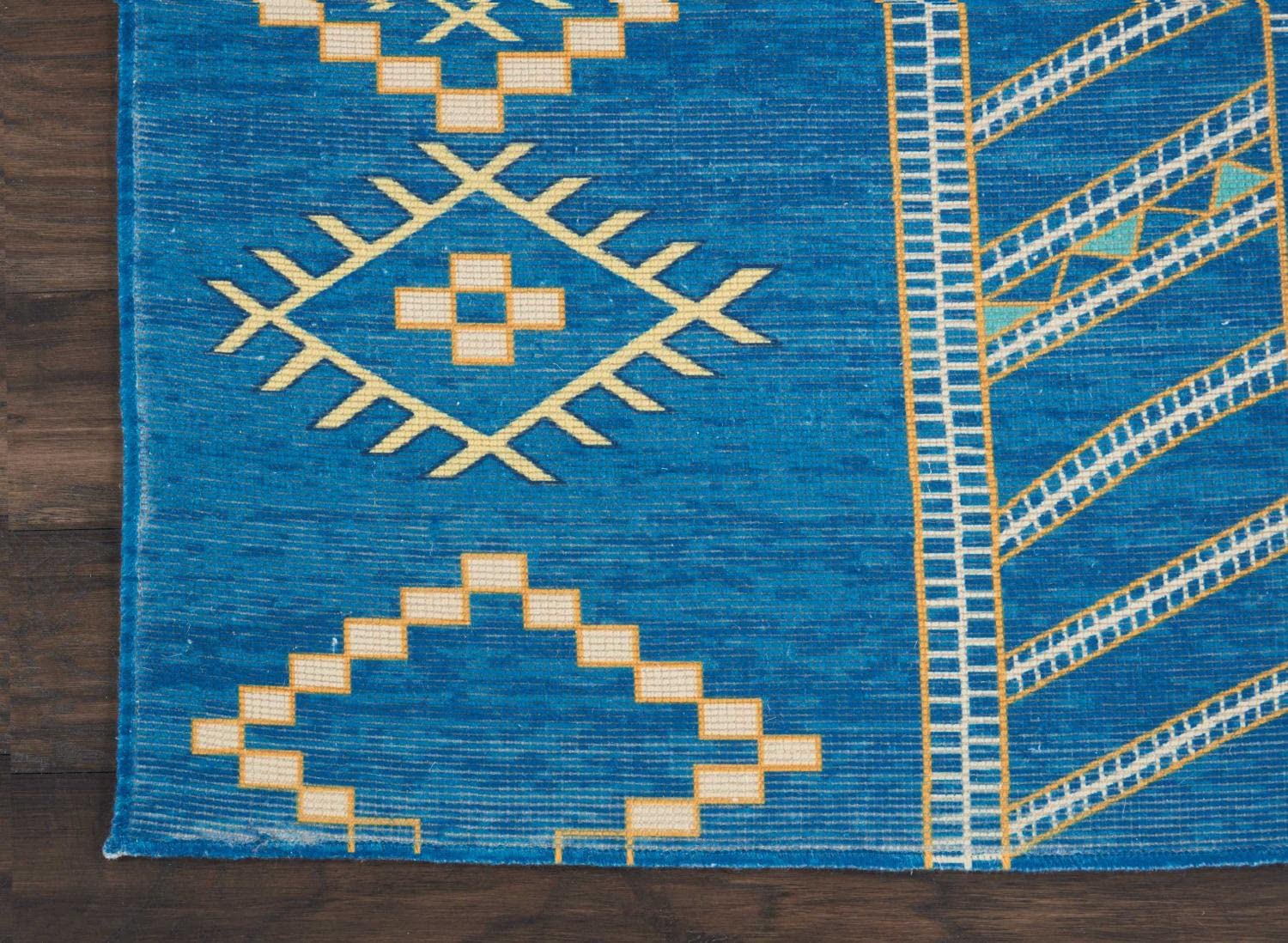 Nourison Madera Tribal Denim 8x10 Area Rug - Easy to Clean, Non-Shedding, Stain Resistant | Perfect for Living Room, Bedroom, Dining Room & Kitchen Decor | Soft & Durable for High Traffic Areas