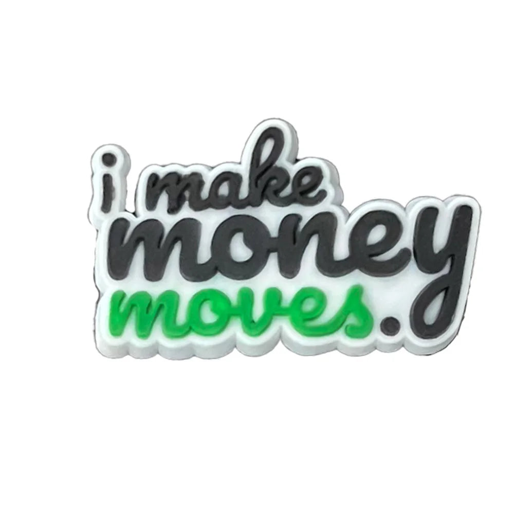 1PCS Funny Dollar Money Shoe Charms - PVC Cartoon DIY Sandal Accessories for Clogs - Unisex Decoration for Boys & Adults - Perfect for Xmas Parties, Gifts & Everyday Fashion