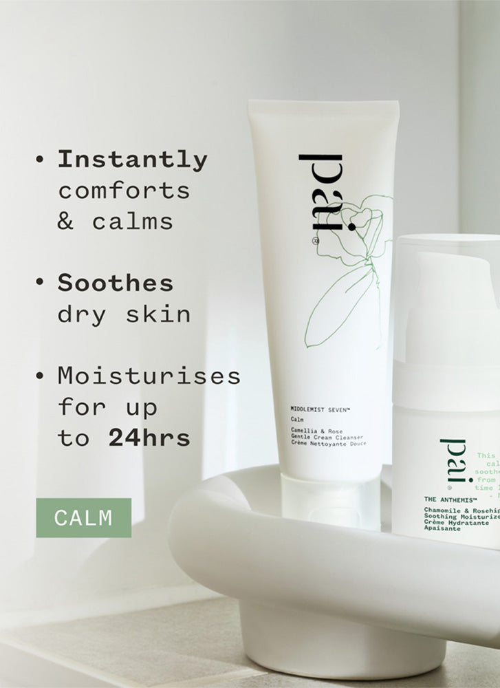 Pai Skincare Partners in Calm Cleanser & Moisturizer Set - Gentle Face Wash & Hydrating Cream for Sensitive Skin - Perfect for Daily Skincare Routine & Soothing Irritation