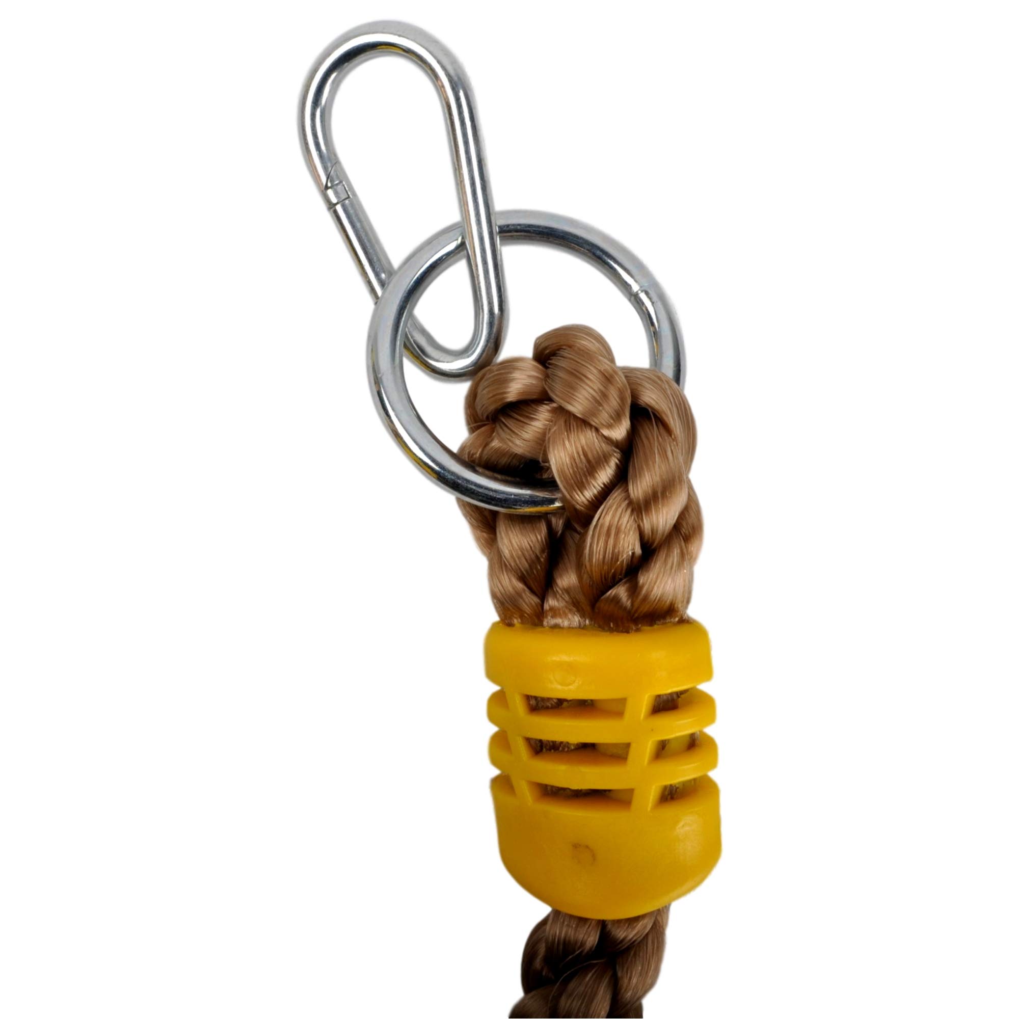 Swing Set Stuff Inc. Kids Climbing Rope with Sturdy Steps - Yellow Outdoor Playground Equipment for Backyard, Park & School Play Areas - Includes SSS Logo Sticker
