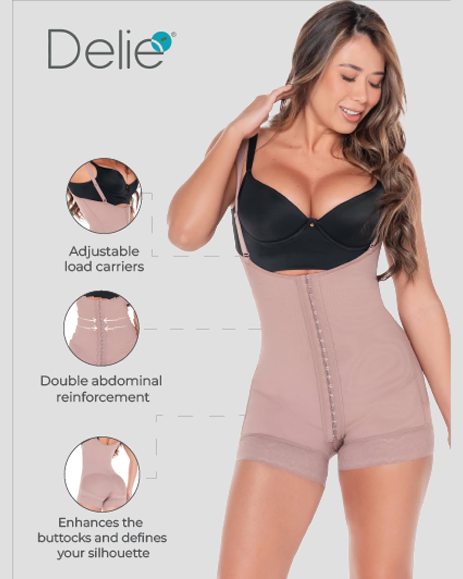 High Compression Strapless Faja Body Shaper 066 - Colombian Shapewear for Tummy Control & Waist Training | Postpartum Recovery & Tummy Tuck Garment for Women