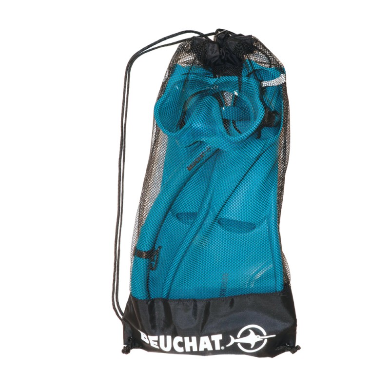 Beuchat Atoll FMS Snorkeling Set - Blue | Premium Snorkel, Mask & Fins for Adults | Perfect for Ocean Adventures, Beach Vacations & Underwater Exploration