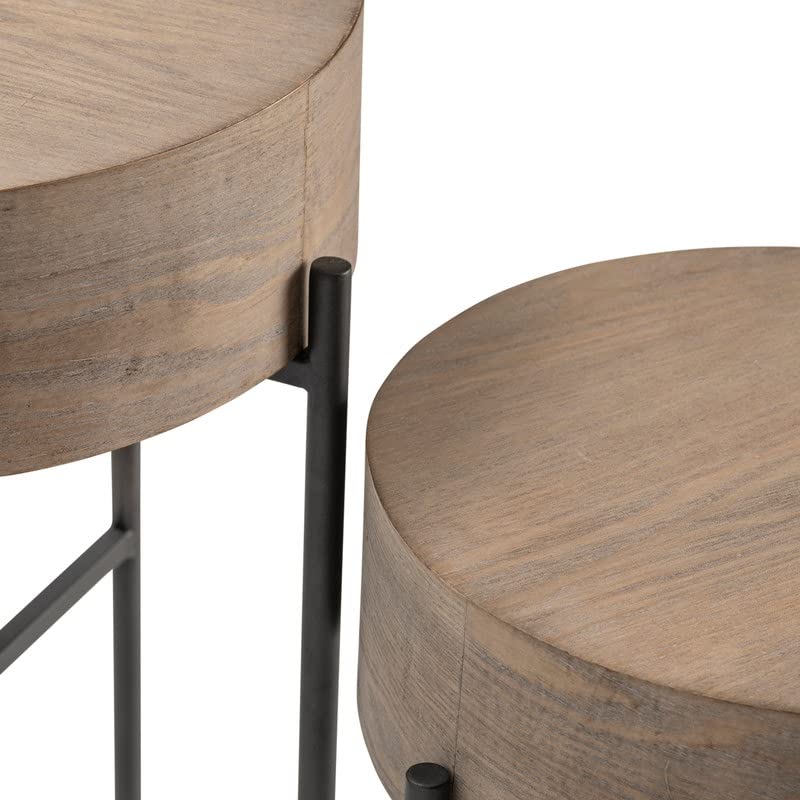 Stylish Crestview Normandy Accent Table Set - Modern Side Table for Living Room, Bedroom & Office Decor - Perfect for Coffee, Books & Display