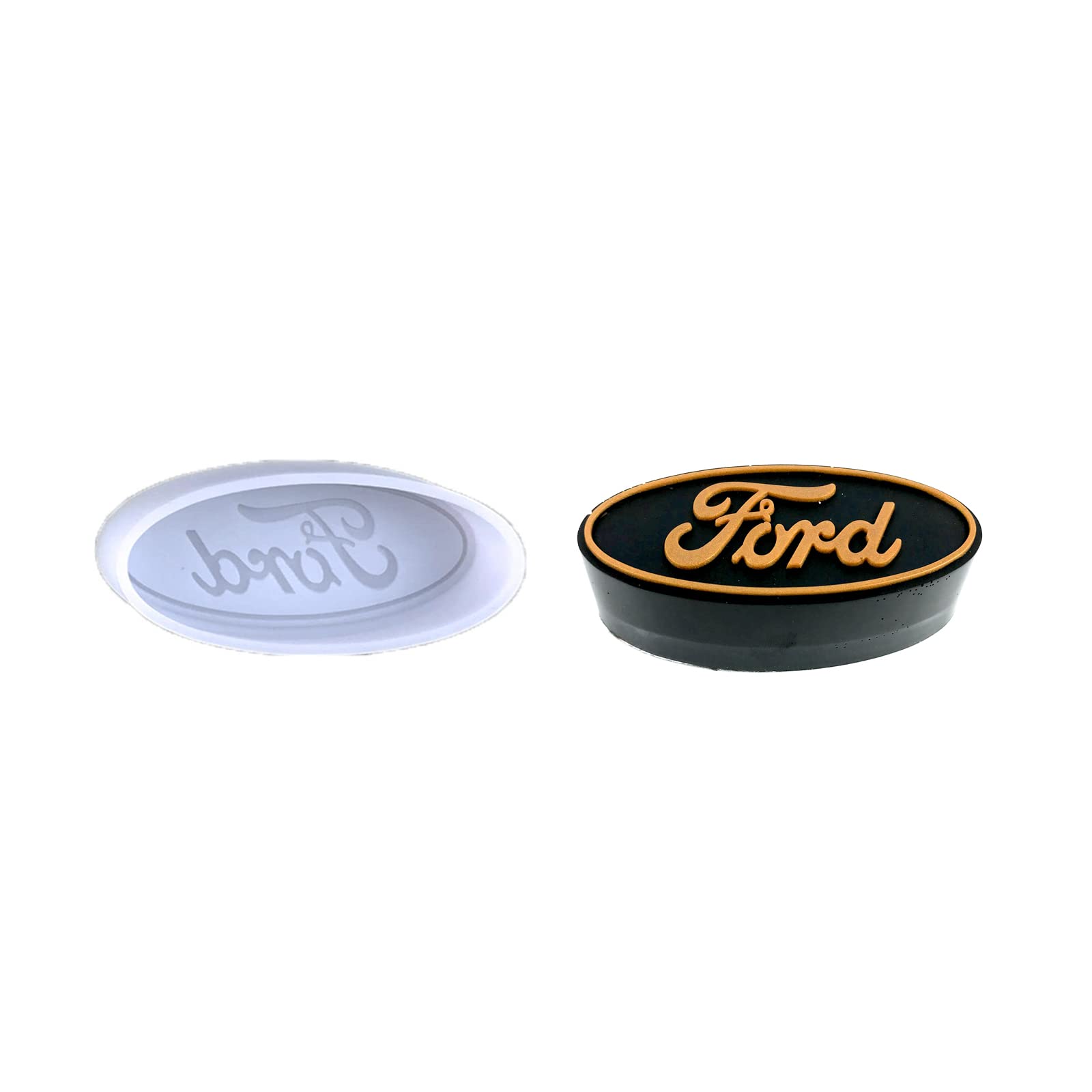 BLOSDREAM FORD Silicone Molds for Car Freshies & Aroma Beads - Epoxy Resin Soap Candle Pendant Molds - White (C-082501) - Perfect for DIY Car Air Fresheners, Home Fragrance Crafts & Gift Making
