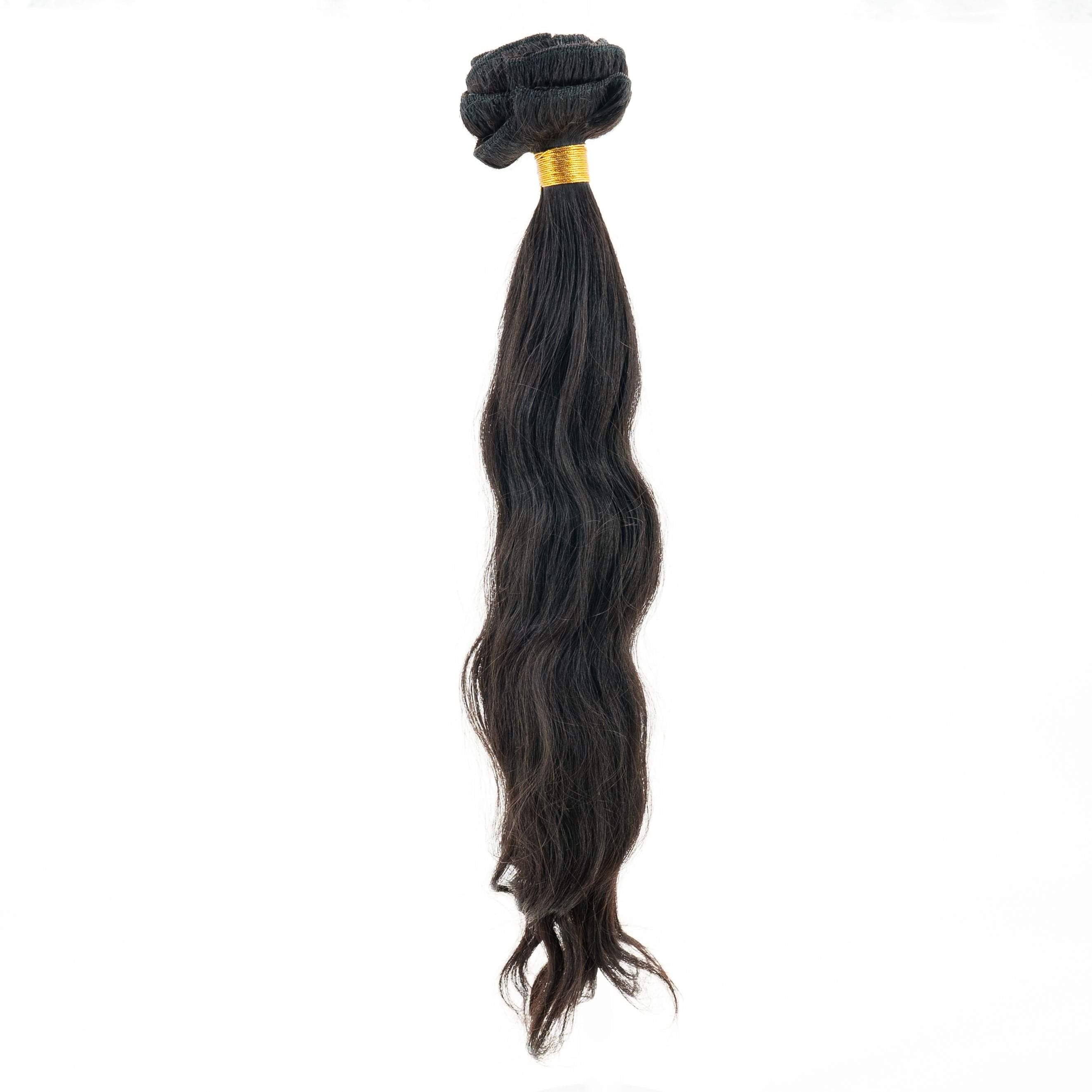 Indian Curly Natural Black Clip-in 100% Human Hair Extensions for Women - Voluminous & Heat Resistant Hair Extensions for Daily Styling, Parties & Special Occasions