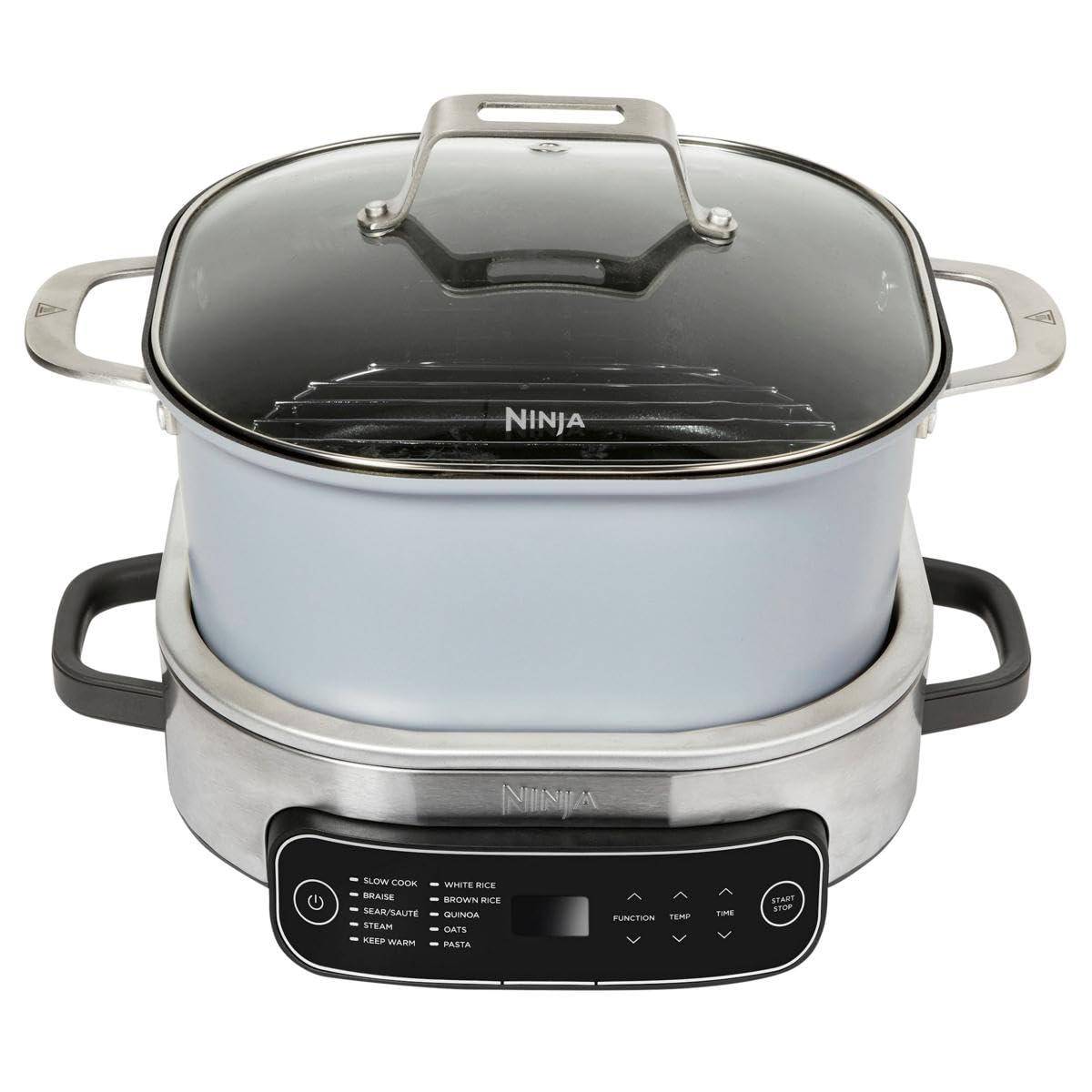 Ninja MC1101 Foodi Everyday Possible Cooker Pro - 8-in-1 Multi-Cooker with 6.5 QT Family-Sized Capacity | Pressure Cooker, Slow Cooker, Steamer & More | Adjustable Temp Control | Faster Cooking | Stone Purple (Renewed) | Perfect for Meal Prep, Family Dinners & Healthy Cooking