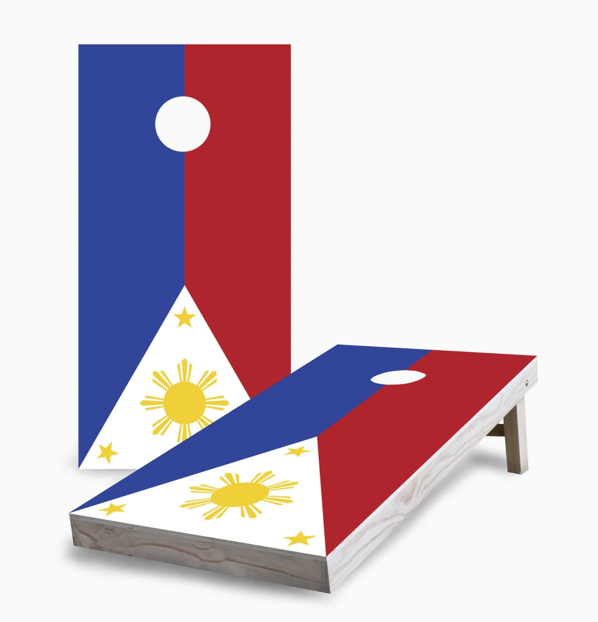 Premium Philippine Flag Cornhole Game Set - 2 Boards, 8 Bags & Accessories - Outdoor Lawn Party, Tailgating & Backyard Games for Adults & Kids