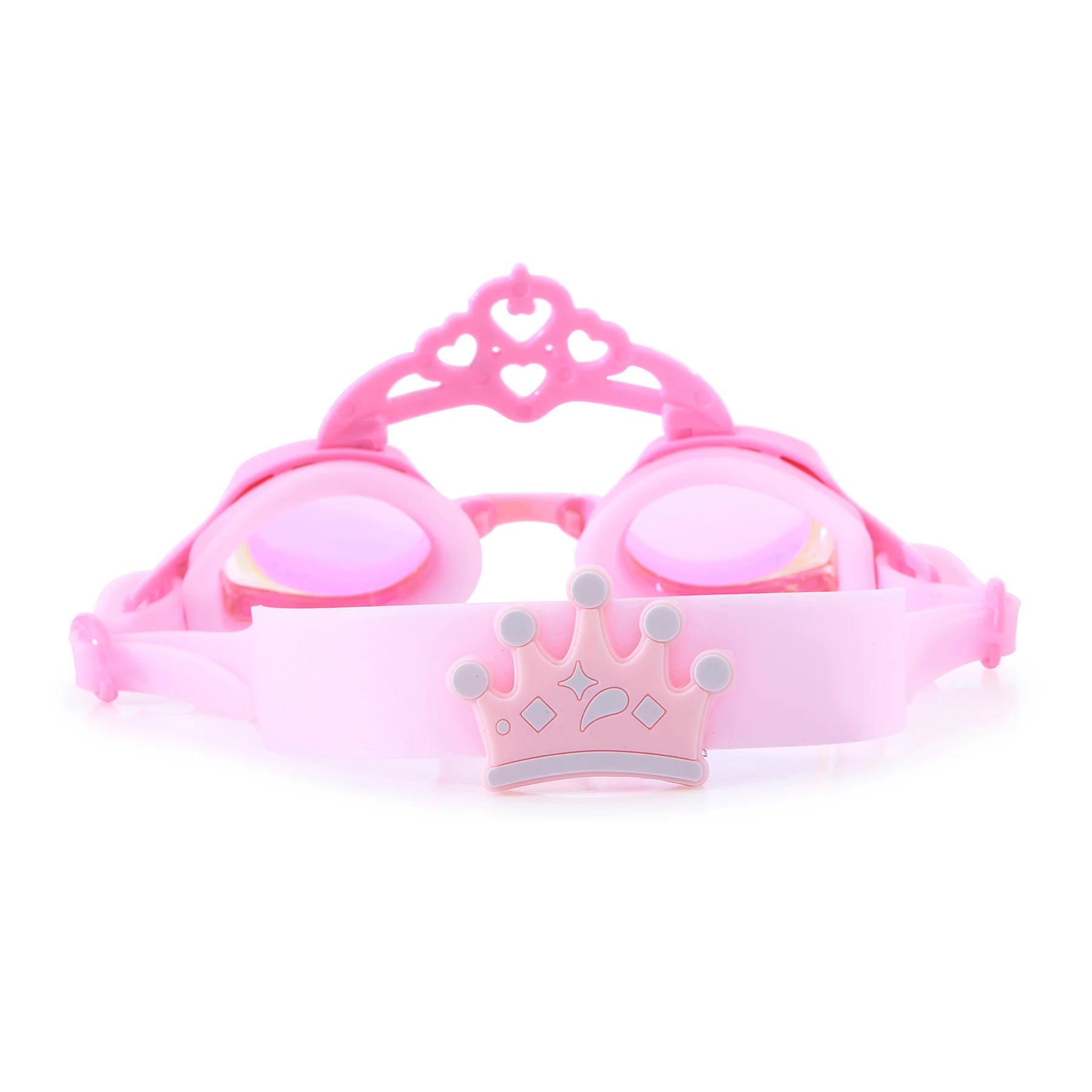 Bling2o Kids Swim Goggles - Adjustable Princess Crown Design in Peachy Pink | UV Protection for Girls Swimming Lessons, Pool Parties & Beach Vacations
