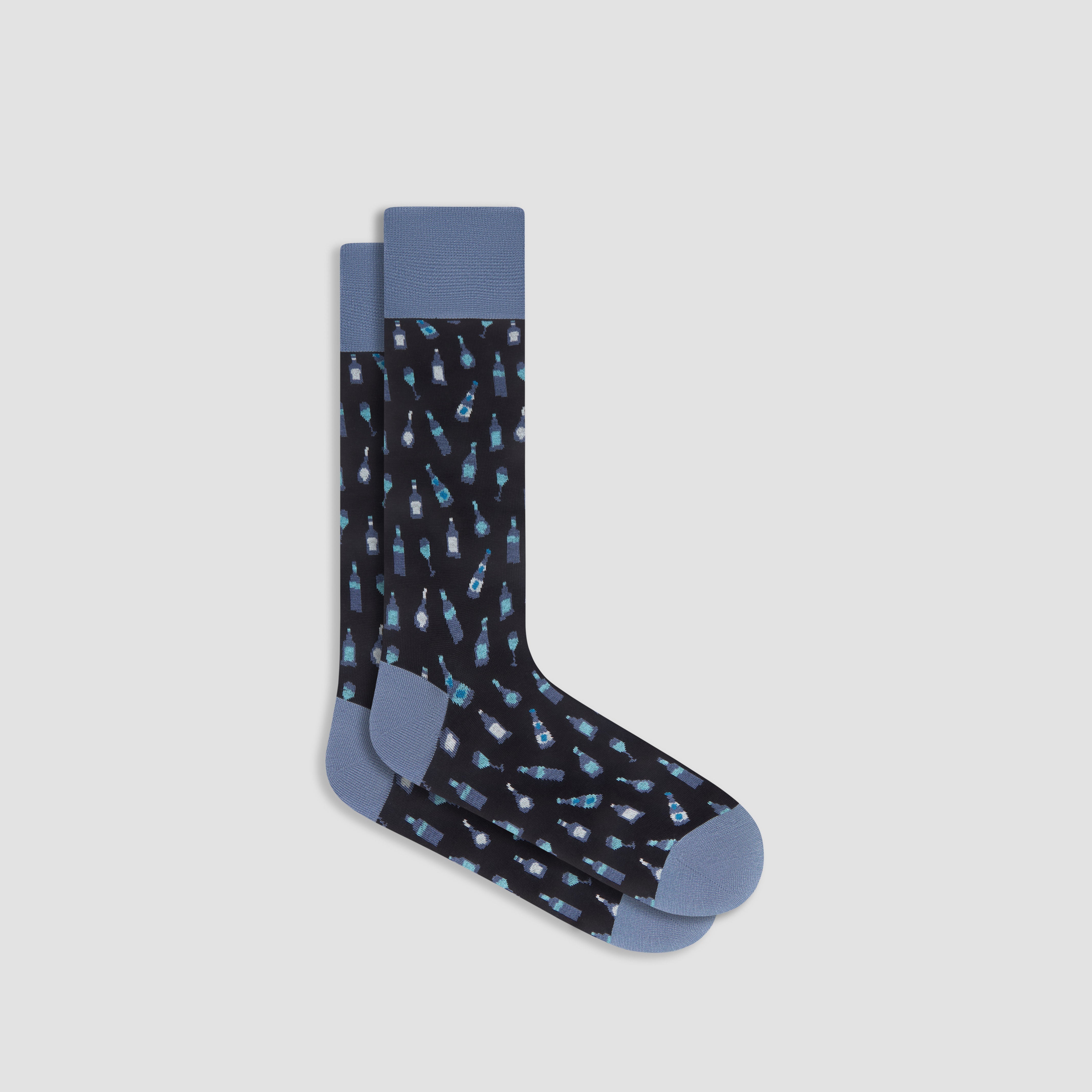Happy Hour Mid Calf Socks for Women & Men - Comfortable Cotton Casual Crew Socks for Work, Running, Gym & Everyday Wear