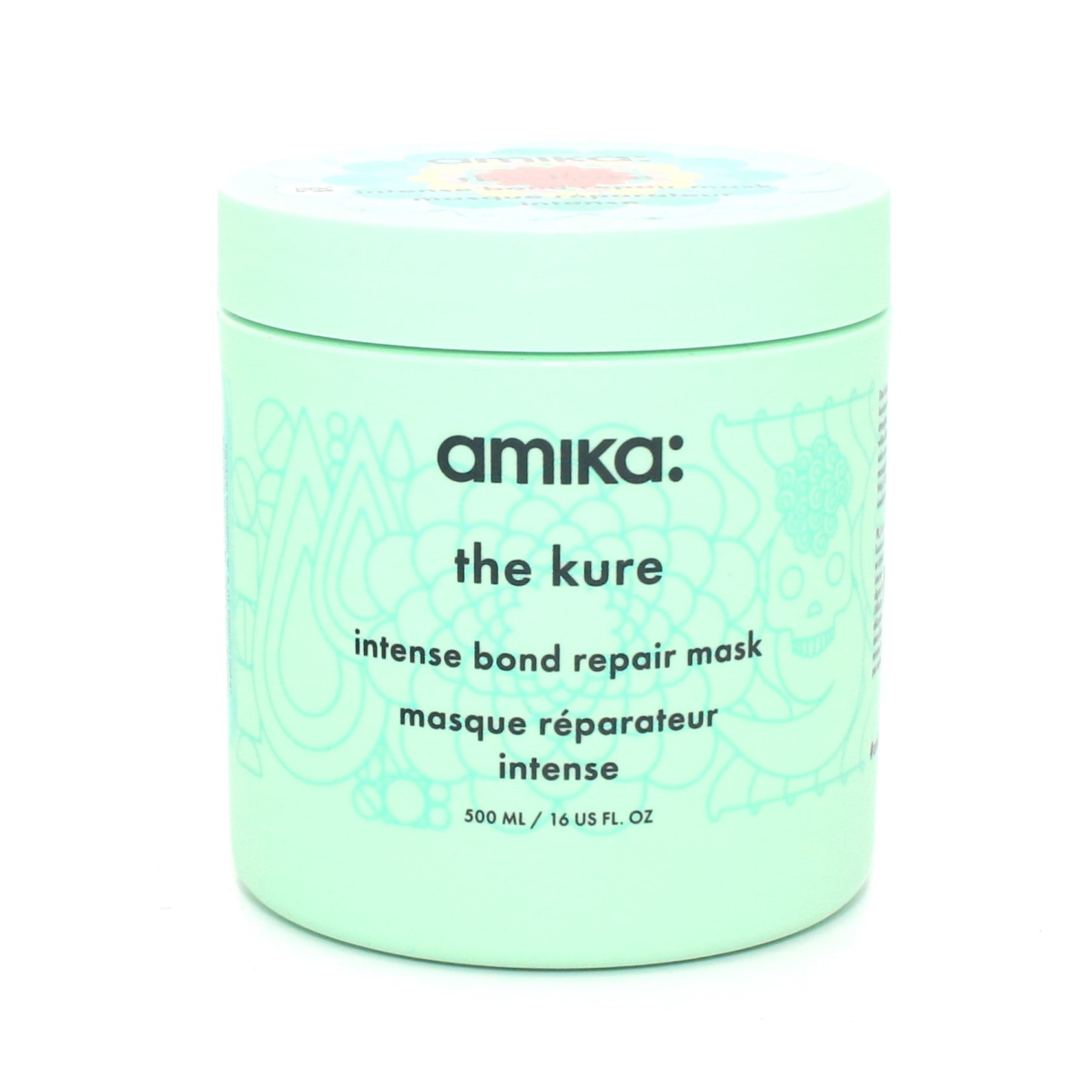 Amika The Kure Intense Repair Hair Mask 16 oz - Deep Conditioning Treatment for Damaged Hair - Perfect for Salon-Quality Hair Care at Home