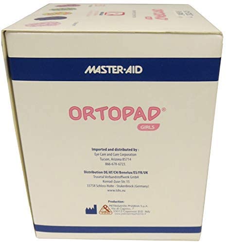 Ortopad Girls Eye Patches - Regular Size (50 Per Box) | Amblyopia Treatment for Kids | Comfortable & Hypoallergenic | Perfect for Post-Surgery, Lazy Eye Therapy & Daily Eye Care