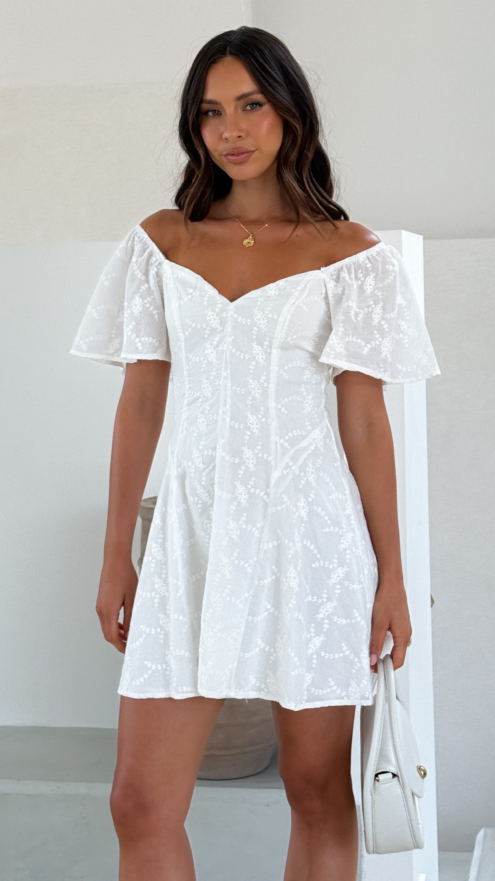 Leighton Mini Dress for Women - Elegant White Summer Party Dress | Perfect for Cocktail Parties, Weddings & Date Nights