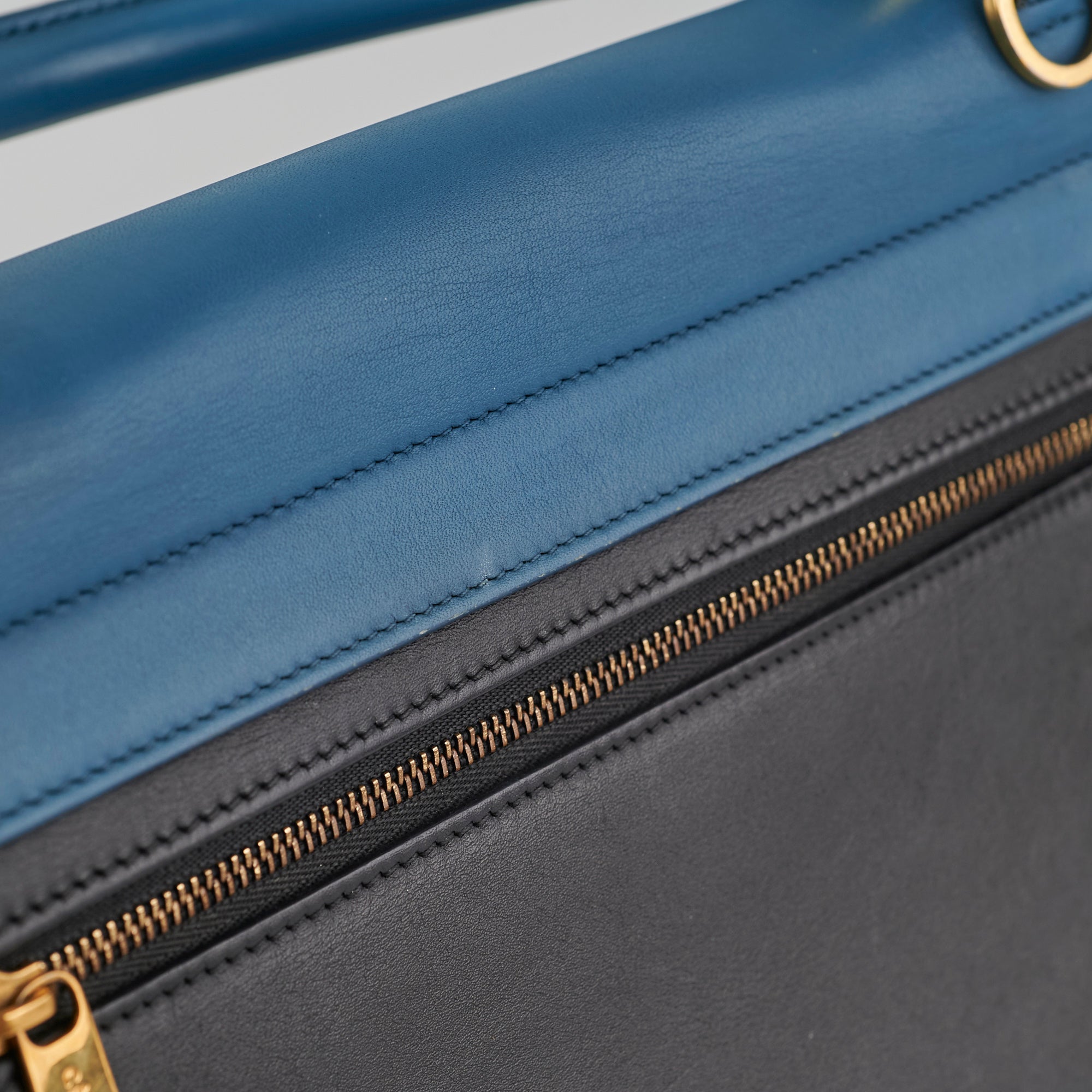 Celine Small Trapeze Handbag in Blue & Black - Luxury Crossbody Bag for Women | Perfect for Work, Travel & Evening Events