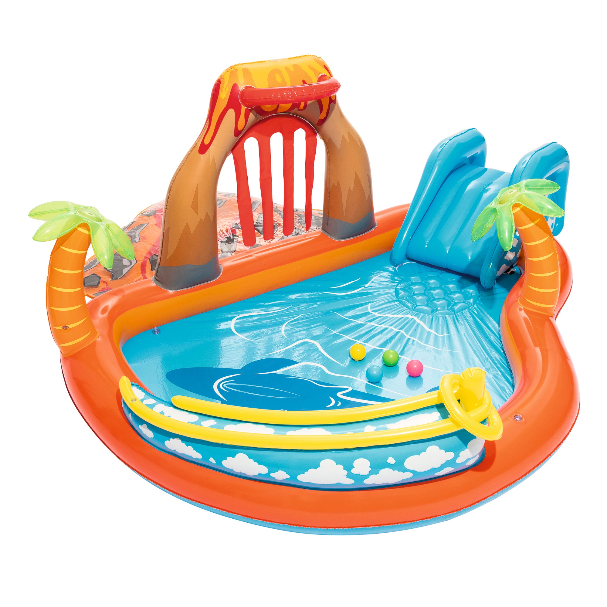 Bestway Lava Lagoon Inflatable Water Park for Kids - Family Backyard Splash Play Center for Summer Outdoor Fun