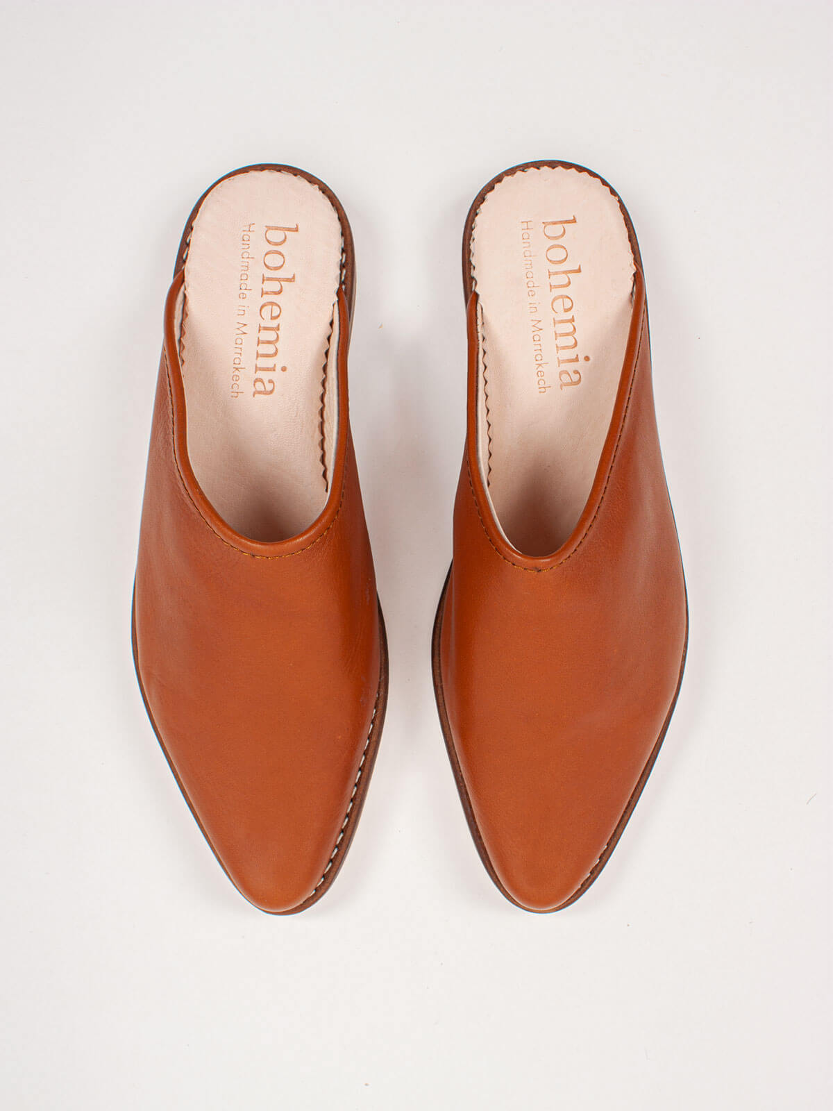 Comfortable Tan Leather Mules for Women - Slip On Casual Shoes for Walking, Travel & Everyday Wear