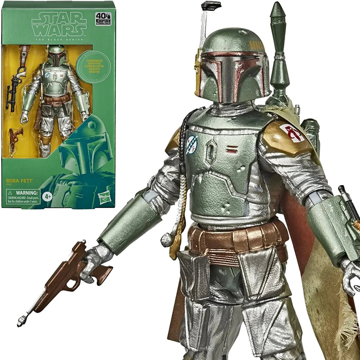 Star Wars The Black Series Boba Fett Carbonized Collection 6-Inch Action Figure - Premium Collectible for Display & Gift Giving