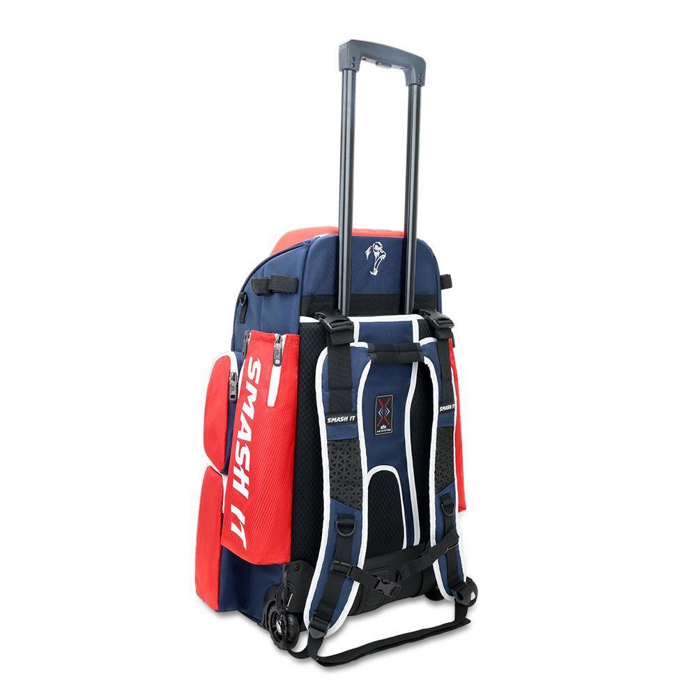 2025 Smash Ops Lil' Guerrilla Hybrid Roller/Bat Pack Bag - Red & Navy | Baseball & Softball Equipment for Travel & Practice | Perfect for Players, Coaches & Sports Enthusiasts