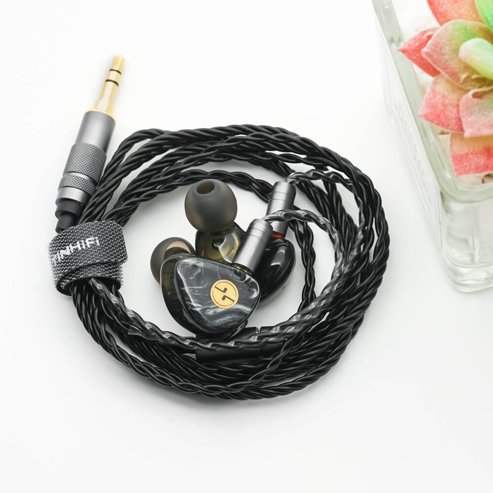 TinHiFi T3 Plus HiFi In-Ear Monitors - High Resolution Audio Earphones with Detachable Cable for Audiophiles & Music Lovers - Perfect for Studio Recording, Gaming & Travel