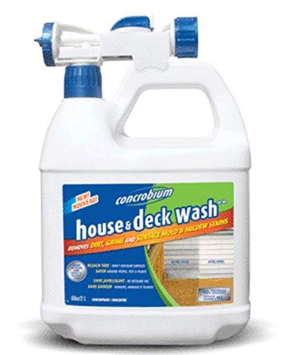 Concrobium 126056 68 oz. House & Deck Wash - 6-Pack Case | Outdoor Cleaner for Mold, Mildew & Algae Removal | Perfect for Wooden Decks, Siding & Fences