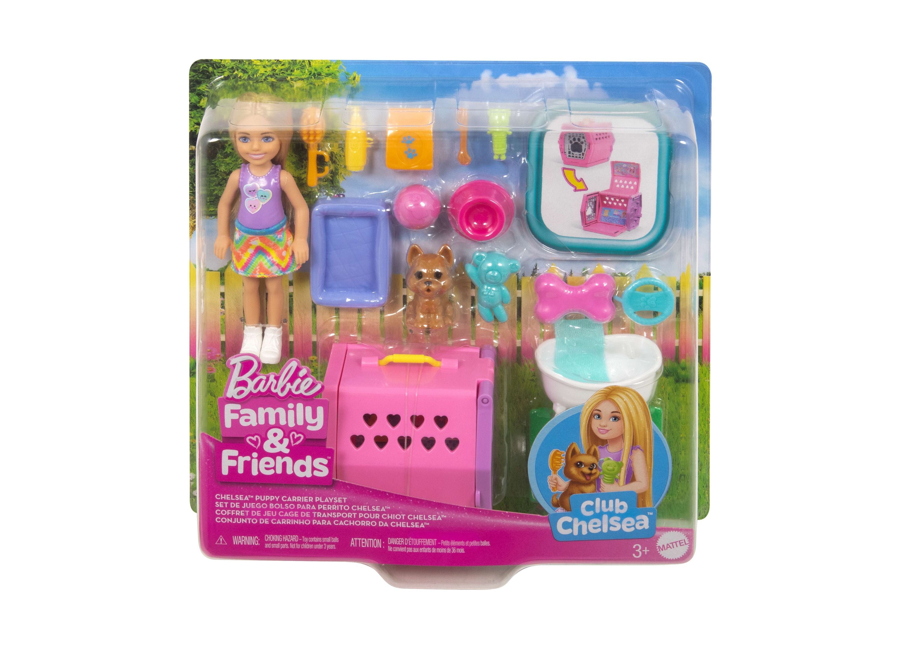 Barbie Chelsea Puppy Playset with Transformative Carrier & Doll - Interactive Pet Toy for Kids, Perfect for Pretend Play & Gift Giving