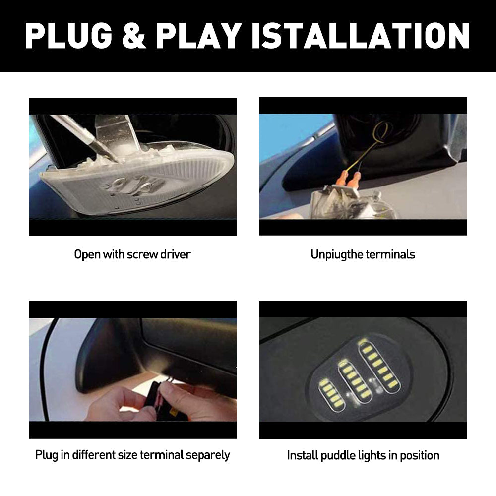 LED Side Mirror Puddle Lights for Dodge Ram 1500 2500 3500 4500 5500 (2010-2019) - Waterproof Projector Lights for Night Safety & Style Upgrade - Perfect for Off-Roading, Night Driving & Enhanced Visibility