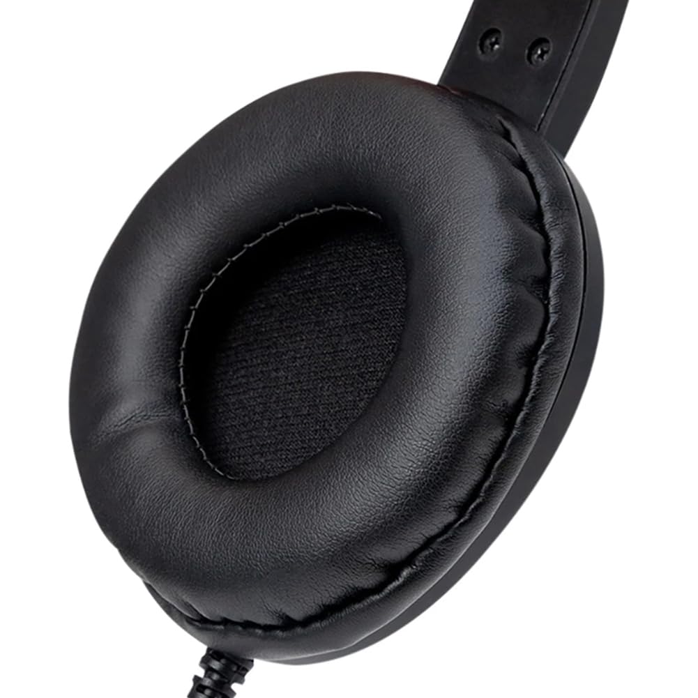 Meiyan USB Wired Headset with Noise Canceling Microphone - Over-Ear Call Center Headphones for PC, Laptop, Gaming & Office Use | Perfect for Online Meetings, Customer Support & Remote Work