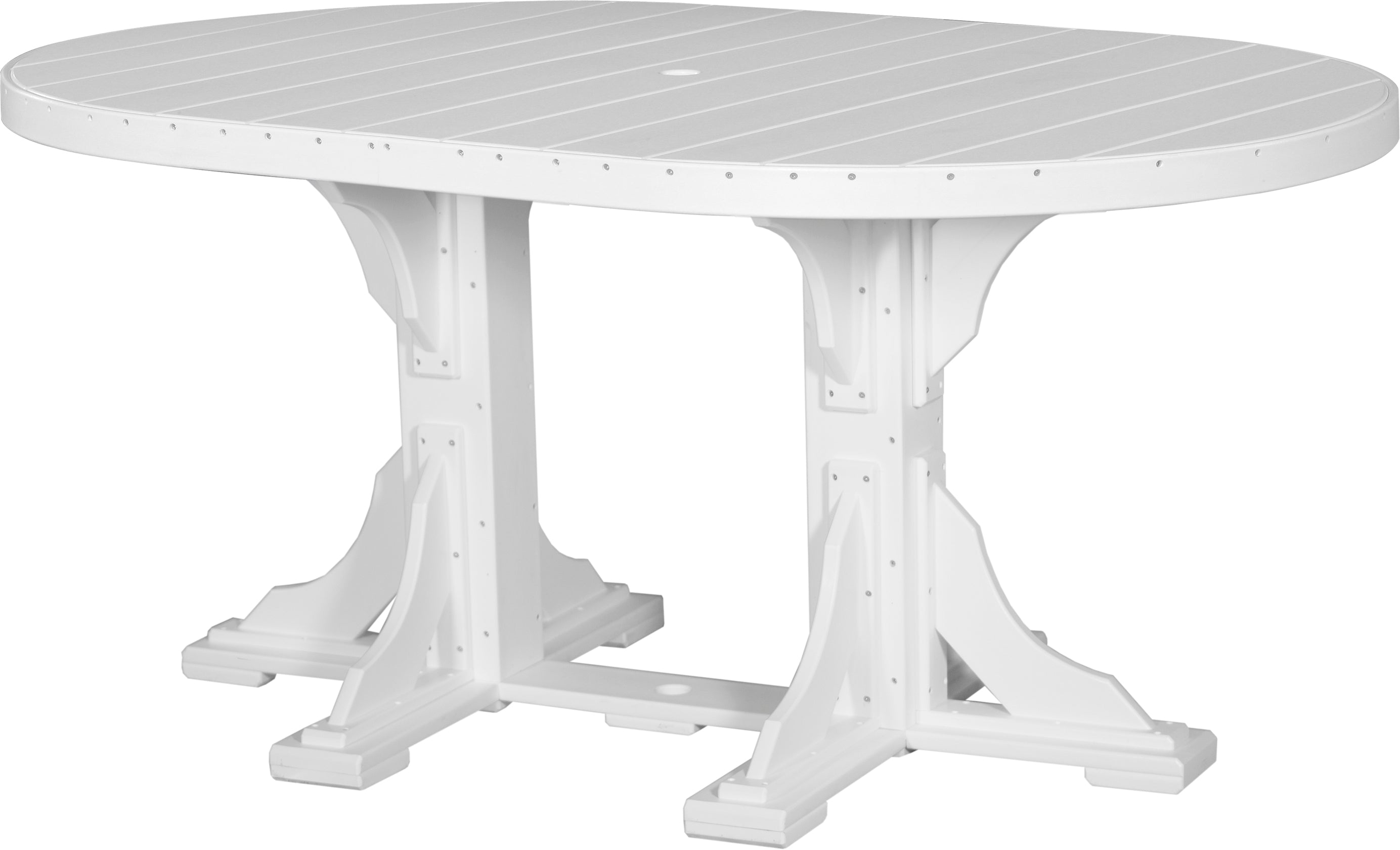 LuxCraft 4' x 6' Oval Dining Table Set for 6 - Modern Kitchen & Dining Room Furniture - Perfect for Family Gatherings, Dinner Parties & Small Spaces