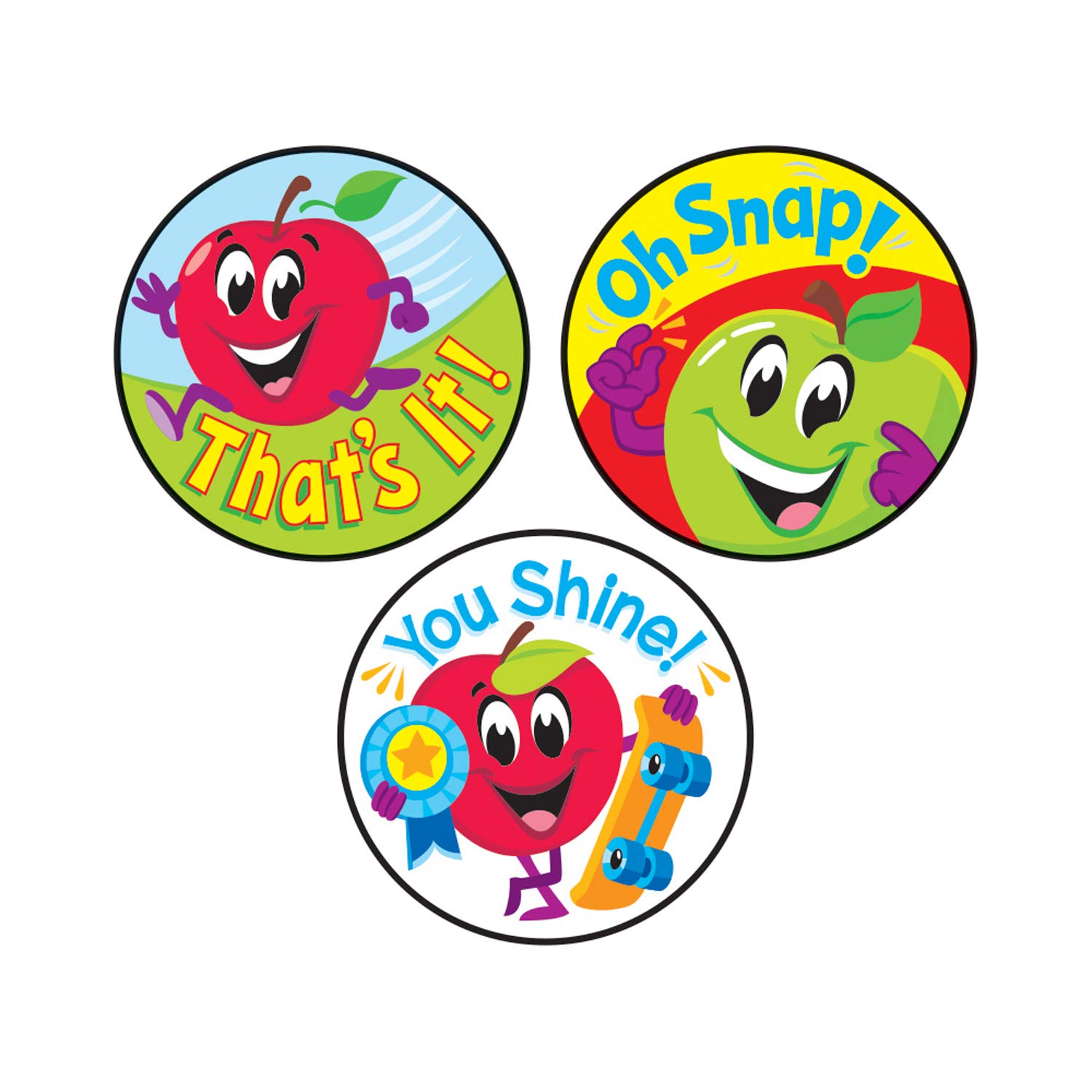 Snappy Apples - Fun and Stinky Apple Stickers (48 Count) - Perfect for Kids Pranks, Classroom Gags, and Office Jokes