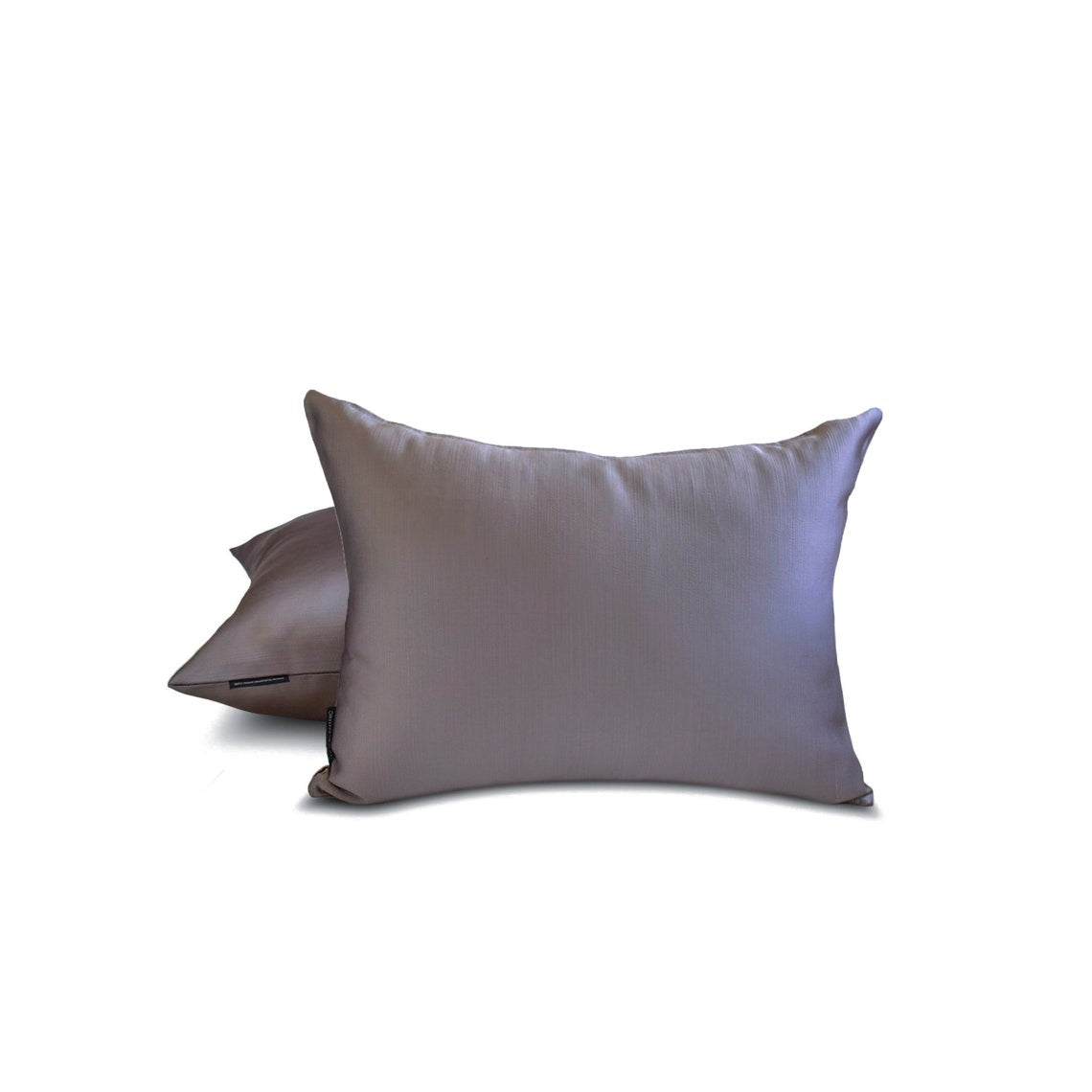 Ash Purple Slub Satin Lumbar Pillow Cover - Elegant Home Decor for Sofa, Bed & Living Room