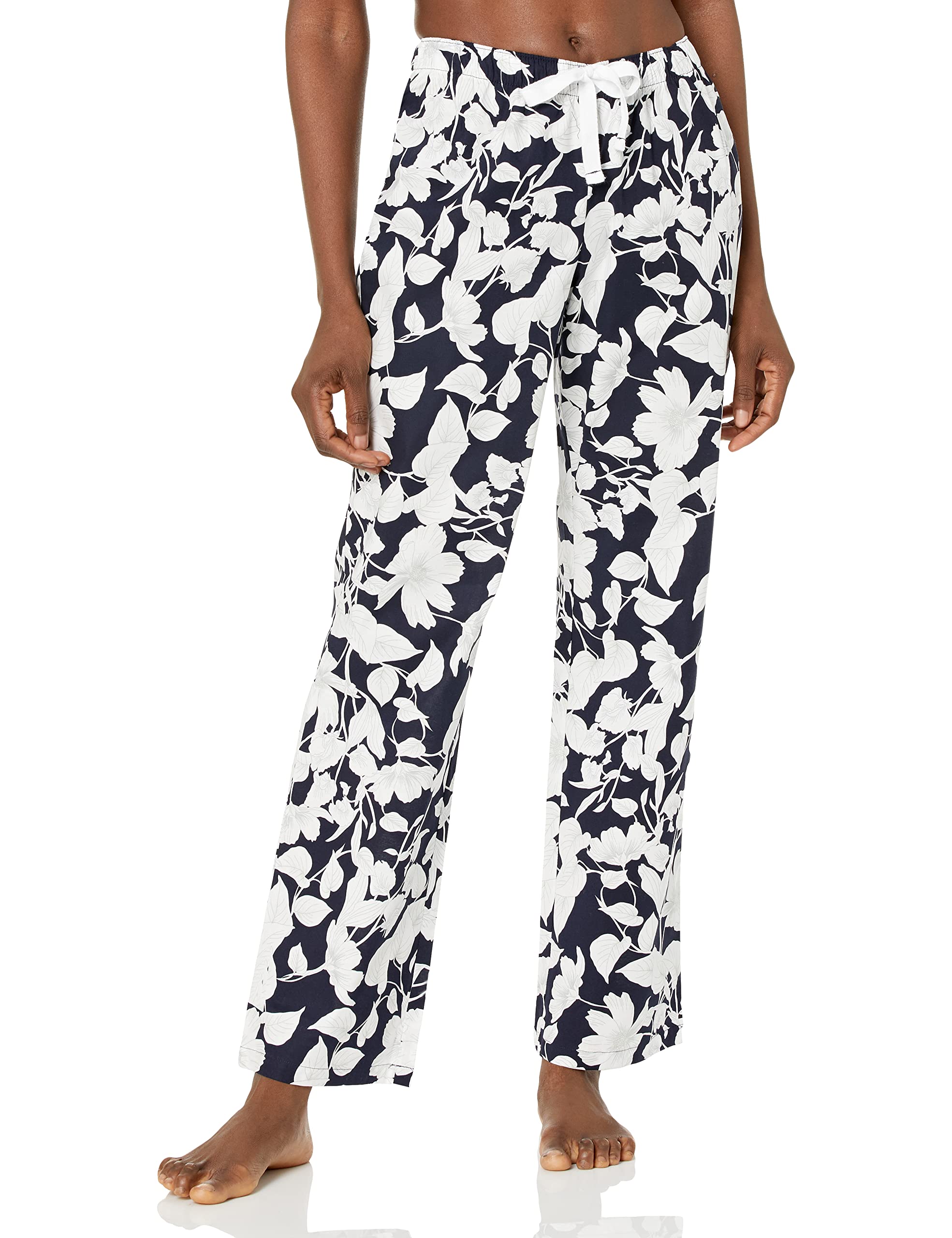 Amazon Essentials Women's Poplin Sleep Pants - Soft & Breathable Lounge Pajama Bottoms for Comfortable Nightwear & Relaxing at Home