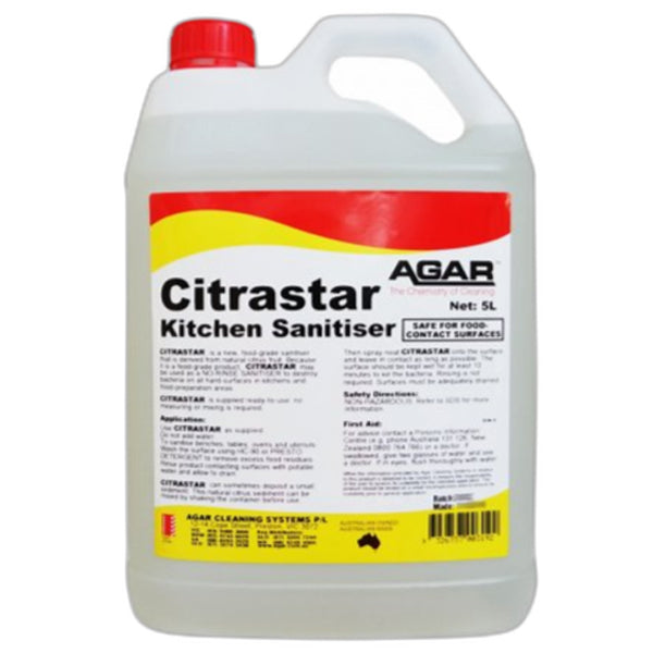 Citrastar Agar Food Safe Sanitiser - NSF Certified Freezer & Cool Room Disinfectant | Ideal for Commercial Kitchens & Food Storage Areas