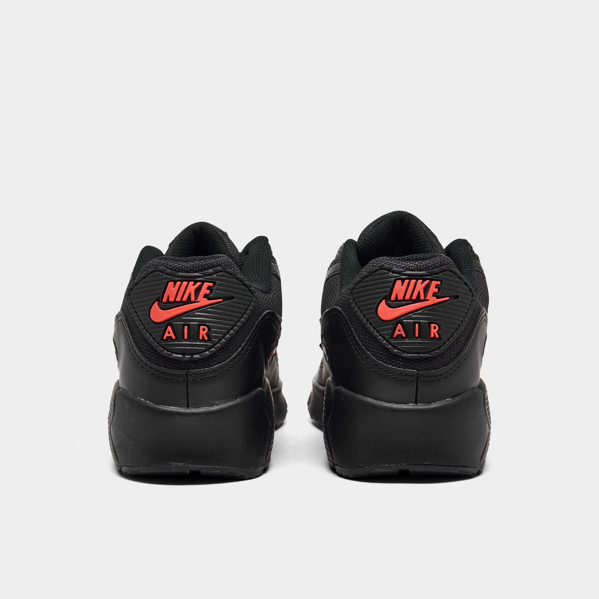 Nike Air Max 90 Next Nature GS Sneakers for Kids - Black/Wolf Grey/Crimson - Lightweight Running Shoes for Boys & Girls - Perfect for School, Sports & Casual Wear