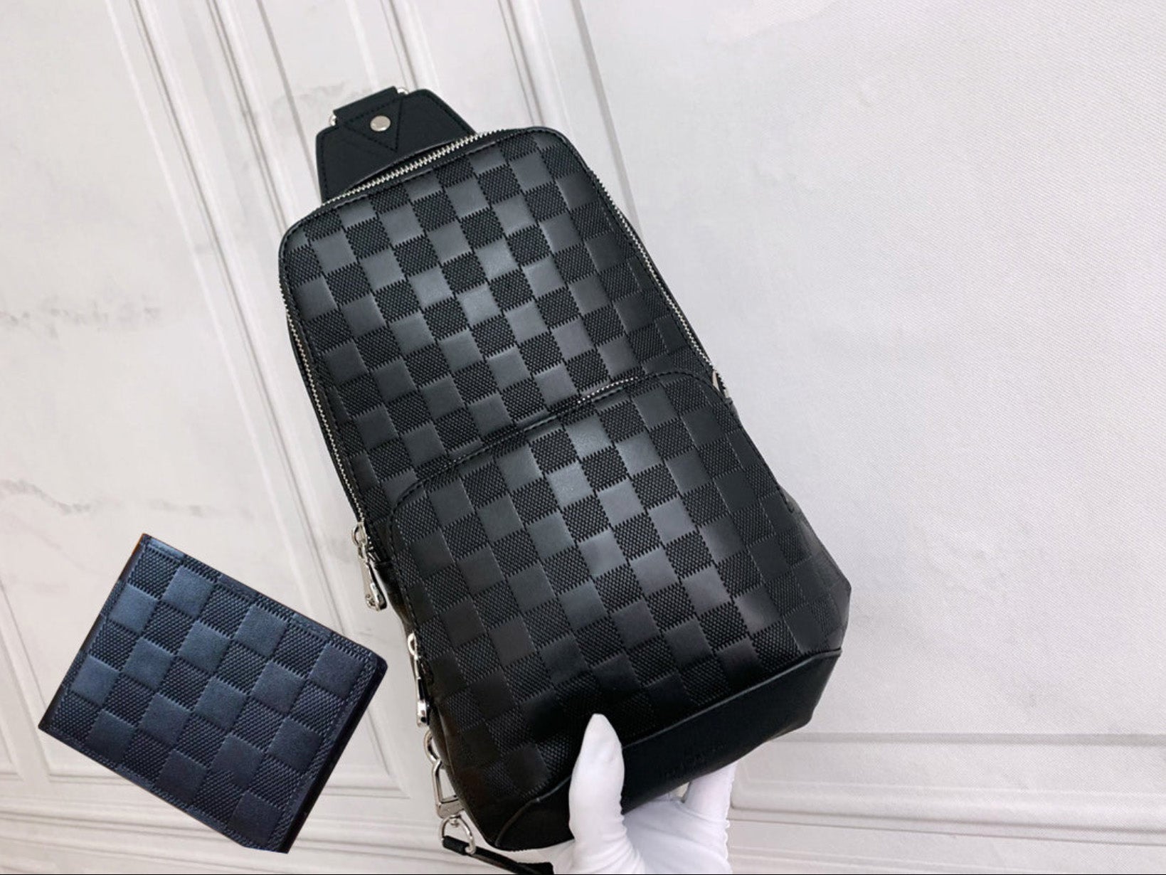 Men's Sling Bag & Wallet Set - Durable Crossbody Bag with RFID Protection - Perfect for Travel, Gym, and Everyday Use