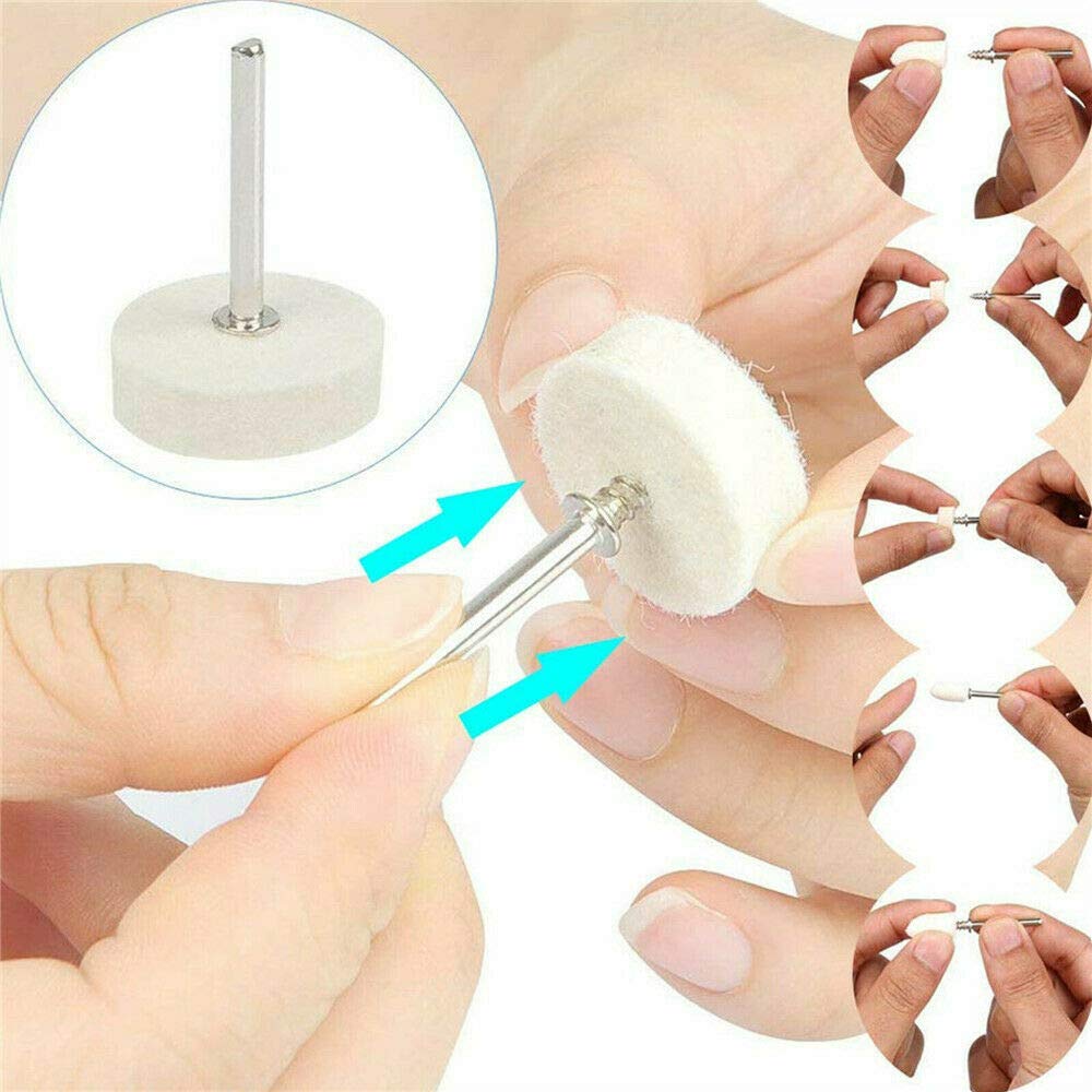 129-Piece Felt Polishing Buffing Pads & Wool Wheel Kit for Rotary Tools - Plastic Backing Pads - Ideal for Car Detailing, Jewelry Polishing & DIY Crafts