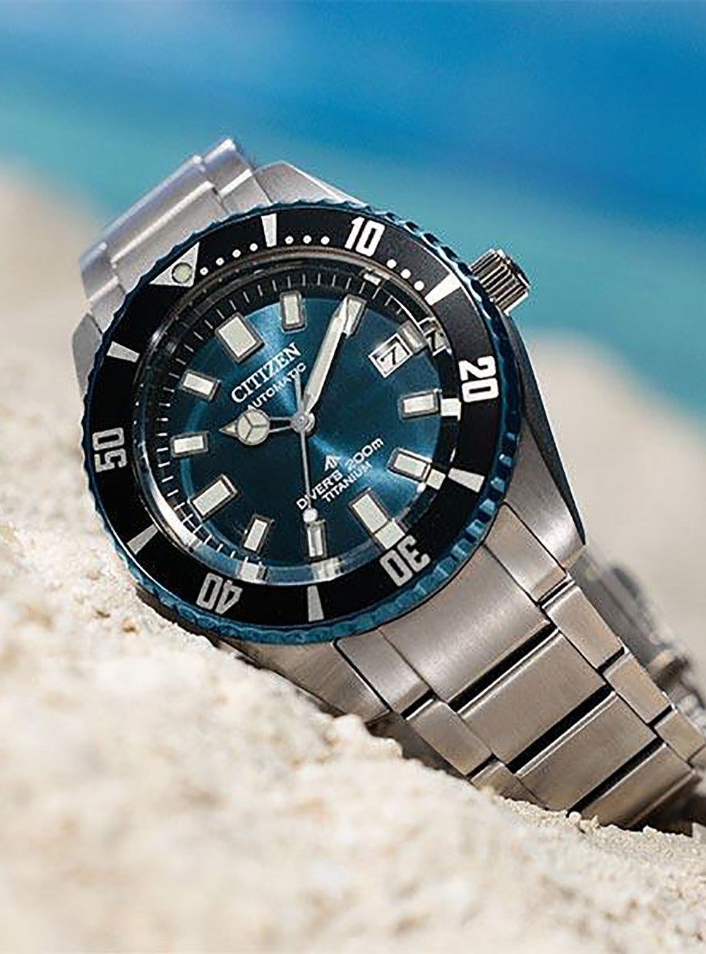 CITIZEN PROMASTER FUJITSUBO Super Titanium™ NB6026-56L Limited Edition Men's Watch - Japan Automatic Movement JDM - Diver's Watch for Water Sports & Luxury Collection