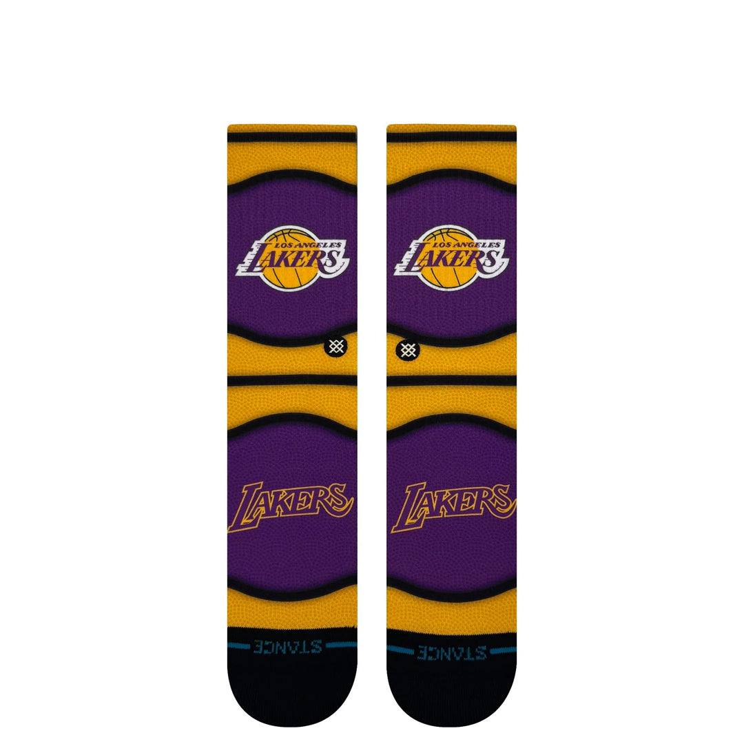 Los Angeles Lakers Mini Basketball Socks - NBA Team Logo Ankle Socks for Men & Women - Perfect for Basketball Games, Sports Fans & Casual Wear