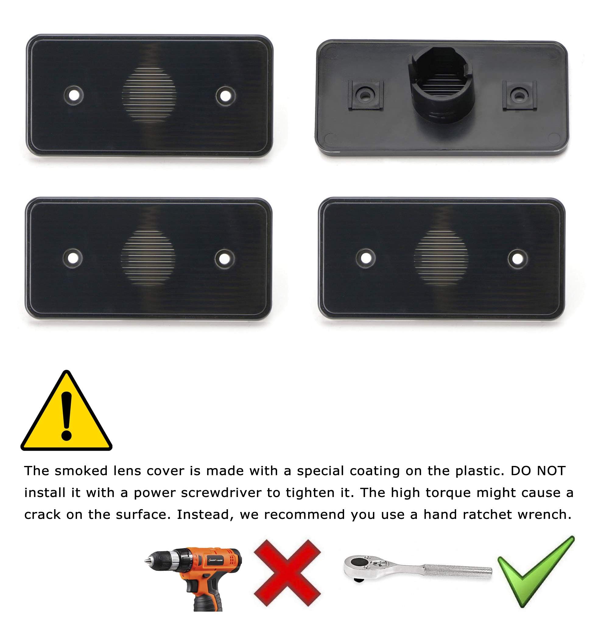 2002-2014 Mercedes W463 G Class Front & Rear Side Marker Lamp Lens Covers - Replacement Light Covers for G Wagon - Perfect for Off-Roading & Night Driving Safety