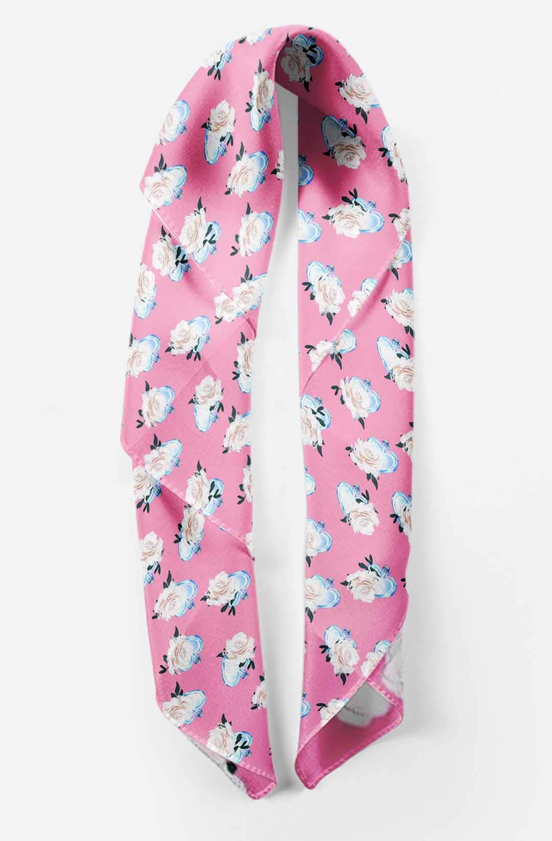Bimba Printed Pure Silk Scarf - Women's Fashion Hair Neck Head Wrap Bandana - Perfect for Boho Style, Office Wear & Special Occasions