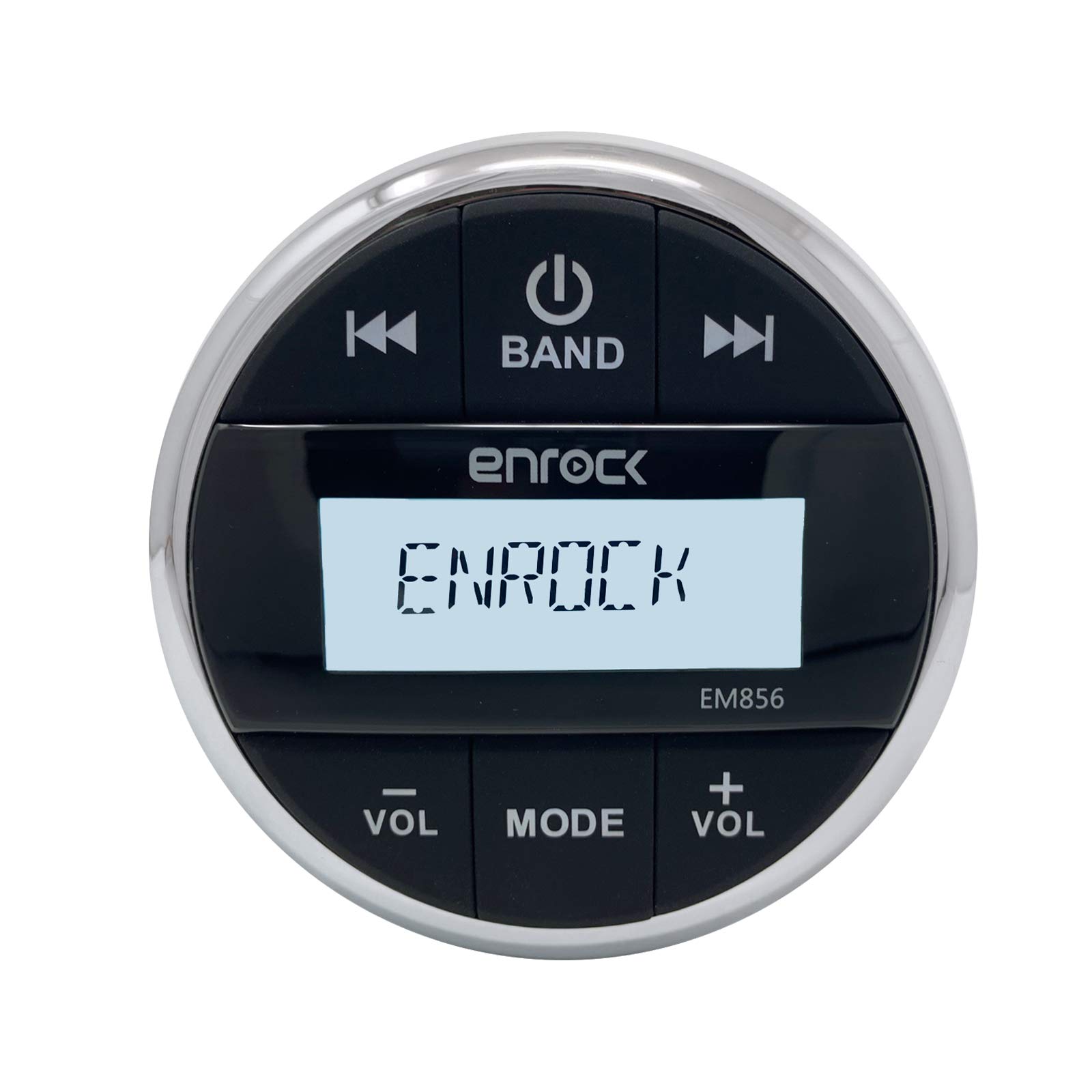 Enrock Bluetooth AUX AM FM Round Marine Radio Bundle with 400W Boat Amplifier & 4x 6.5