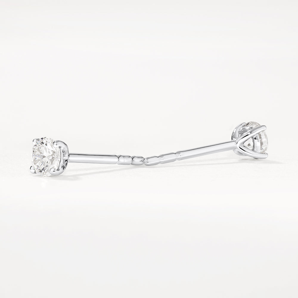 0.33ct Lab Grown Diamond Round Stud Earrings in 925 Sterling Silver - Perfect for Everyday Wear, Gifts & Special Occasions