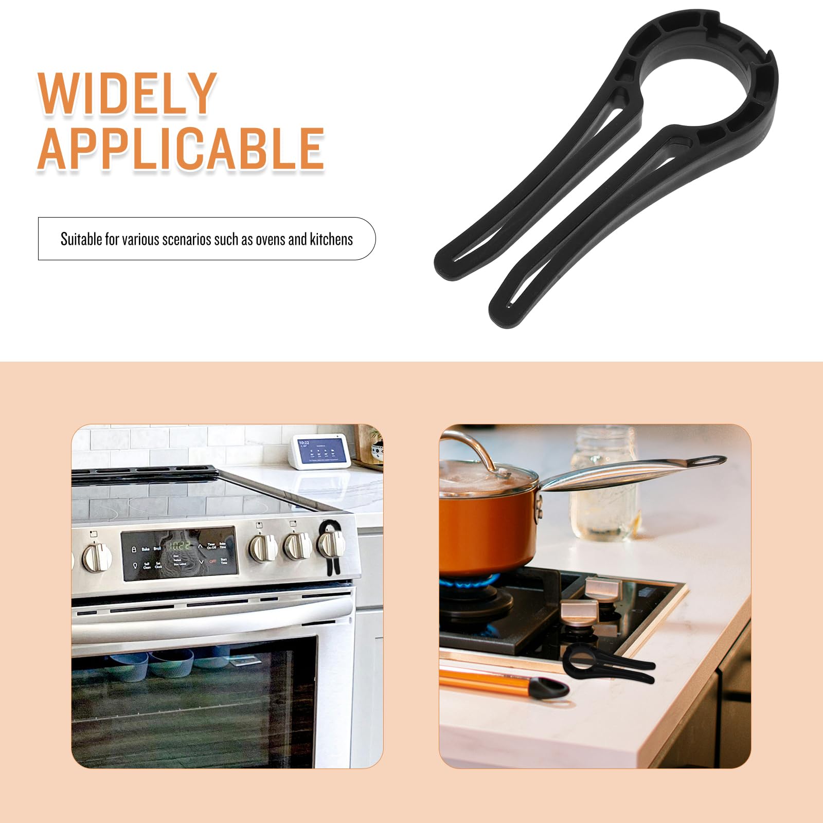 TOYANDONA 5-Piece Stove Knob Locks - Child Safety Oven Knob Guards for Baby and Pet Proofing - Black - Prevent Accidental Gas Stove Turning in Kitchen Safety