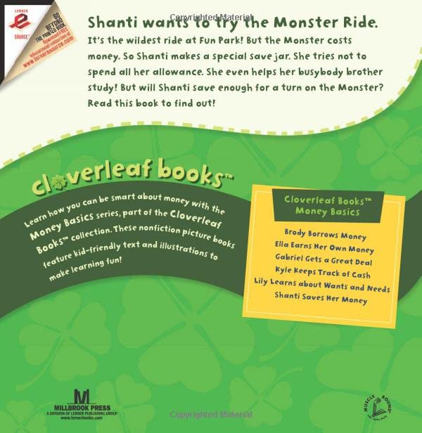 Shanti Saves Her Money - Children's Financial Literacy Book | Cloverleaf Books Money Basics | Teach Kids Smart Saving Habits for School & Home