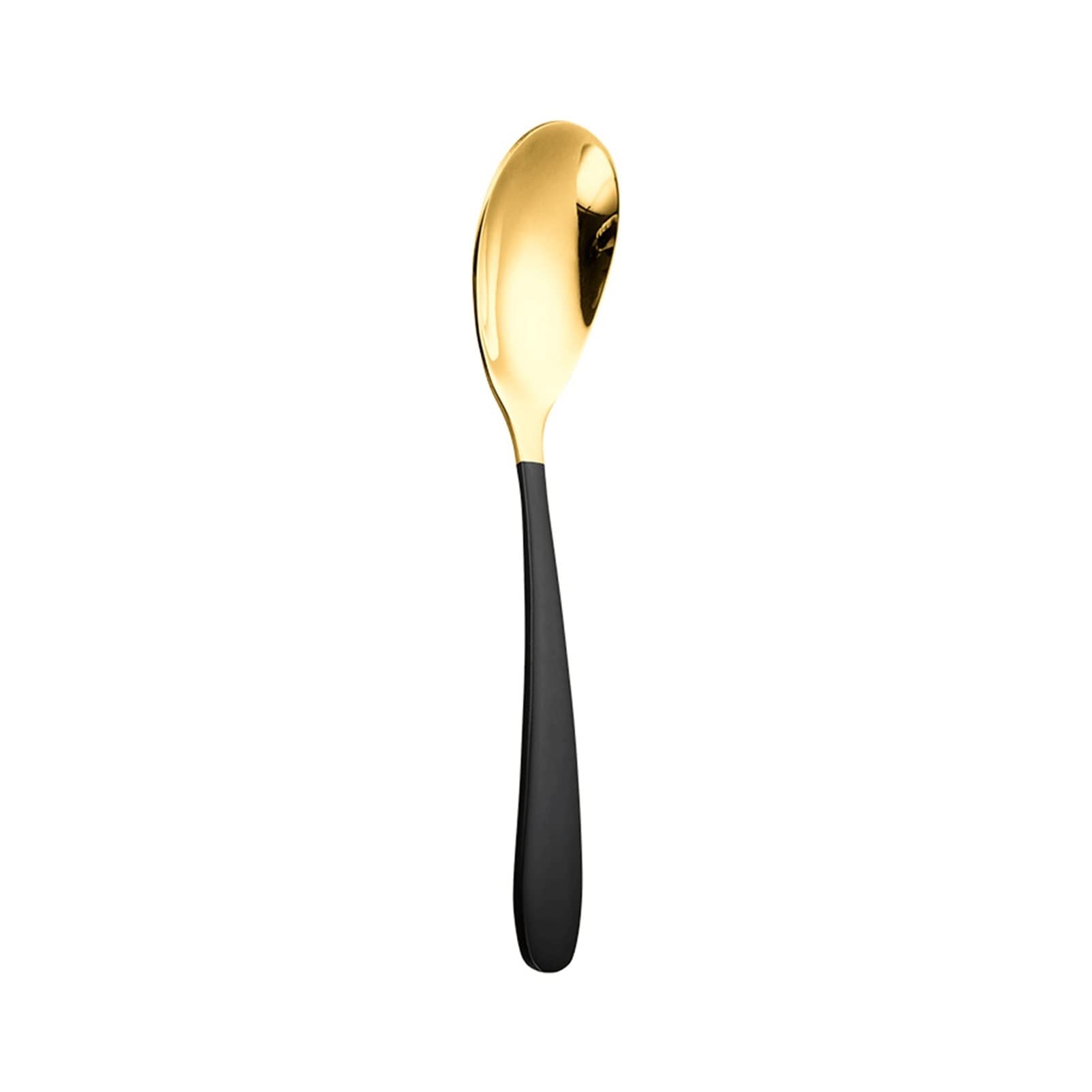 Premium 304 Stainless Steel Long Handle Table Spoon - Durable Soup, Rice, Dessert & Coffee Spoon for Home & Restaurant Use (Black) - Perfect for Dining, Cooking & Serving