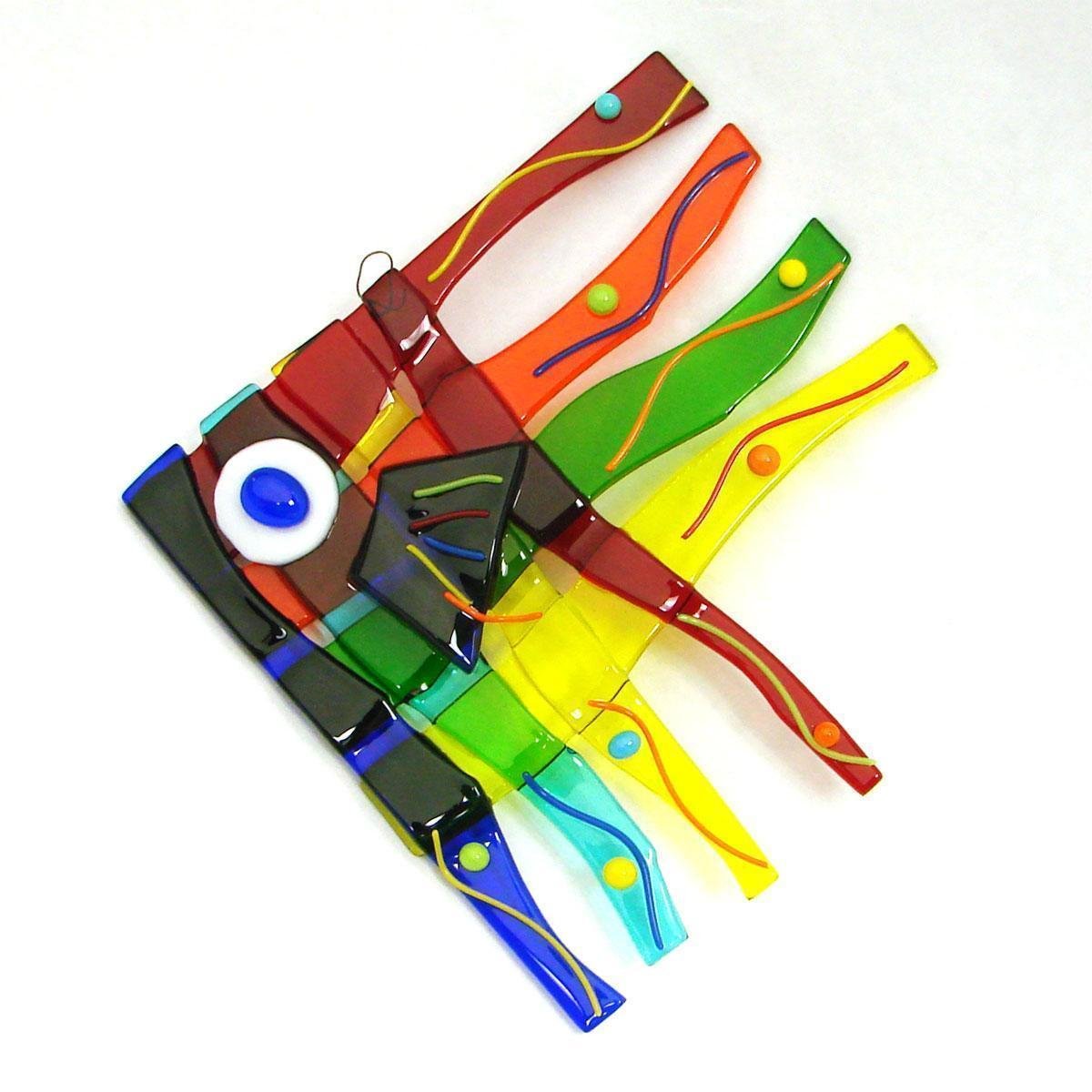 Vibrant Oceanside Rainbow Transparent Glass Pack - 96 COE for Stained Glass Art, Mosaics & DIY Craft Projects