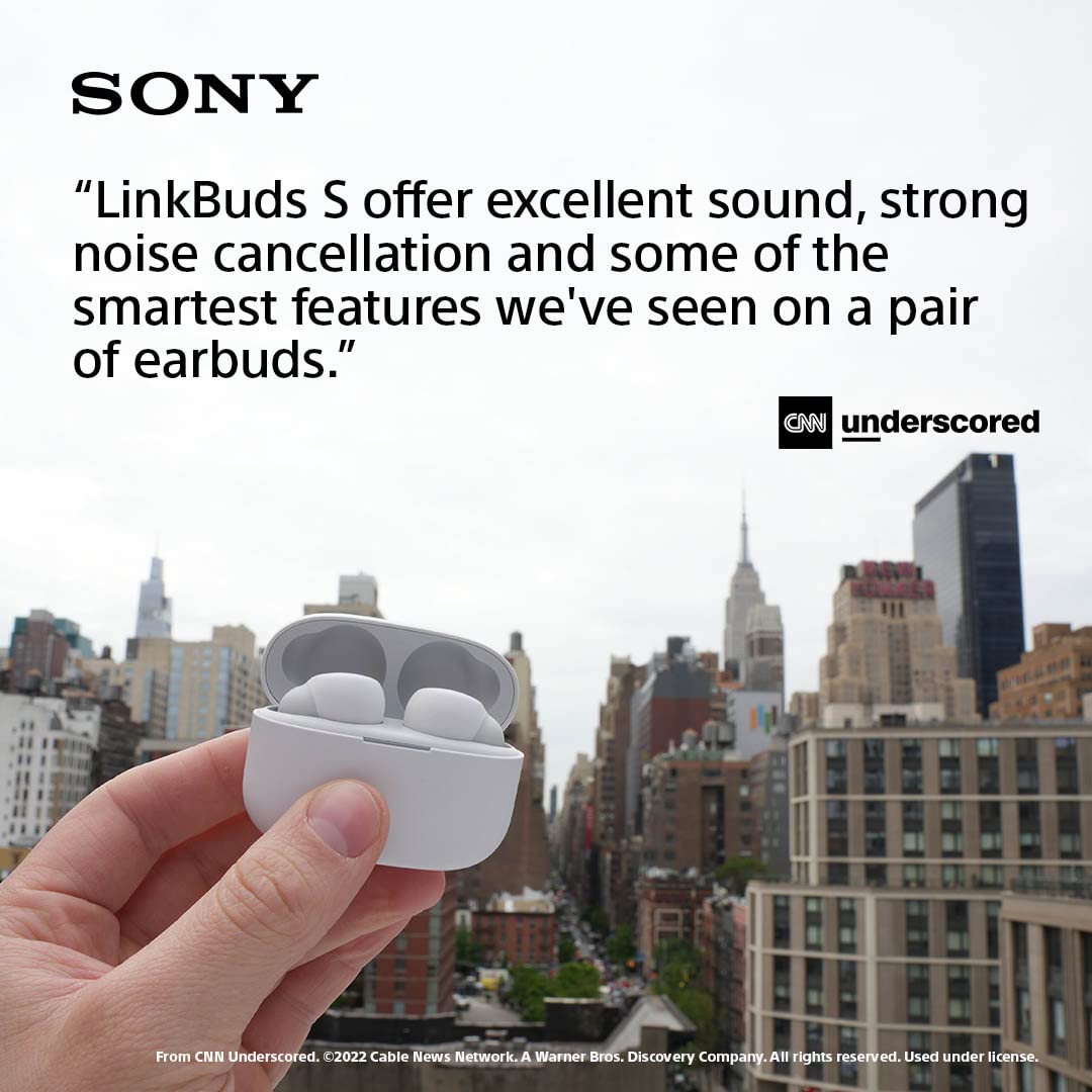 Sony LinkBuds S Truly Wireless Noise Canceling Earbuds with Alexa Built-in, Bluetooth 5.2 Headphones for iPhone & Android - Earth Blue | Perfect for Commuting, Workouts & Travel