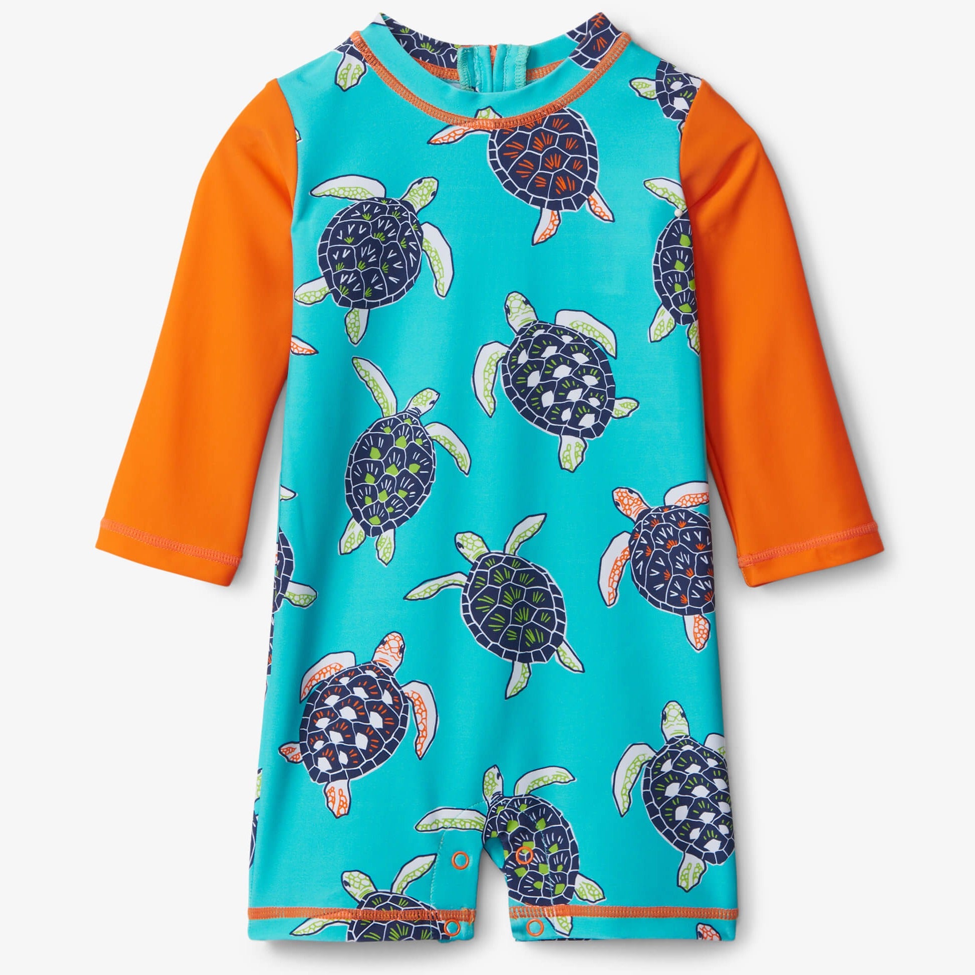 Hatley Tropical Turtles Baby Rashguard One-Piece Swimwear - UPF 50+ Sun Protection for 12-18 Months Infants - Perfect for Beach, Pool & Summer Water Activities